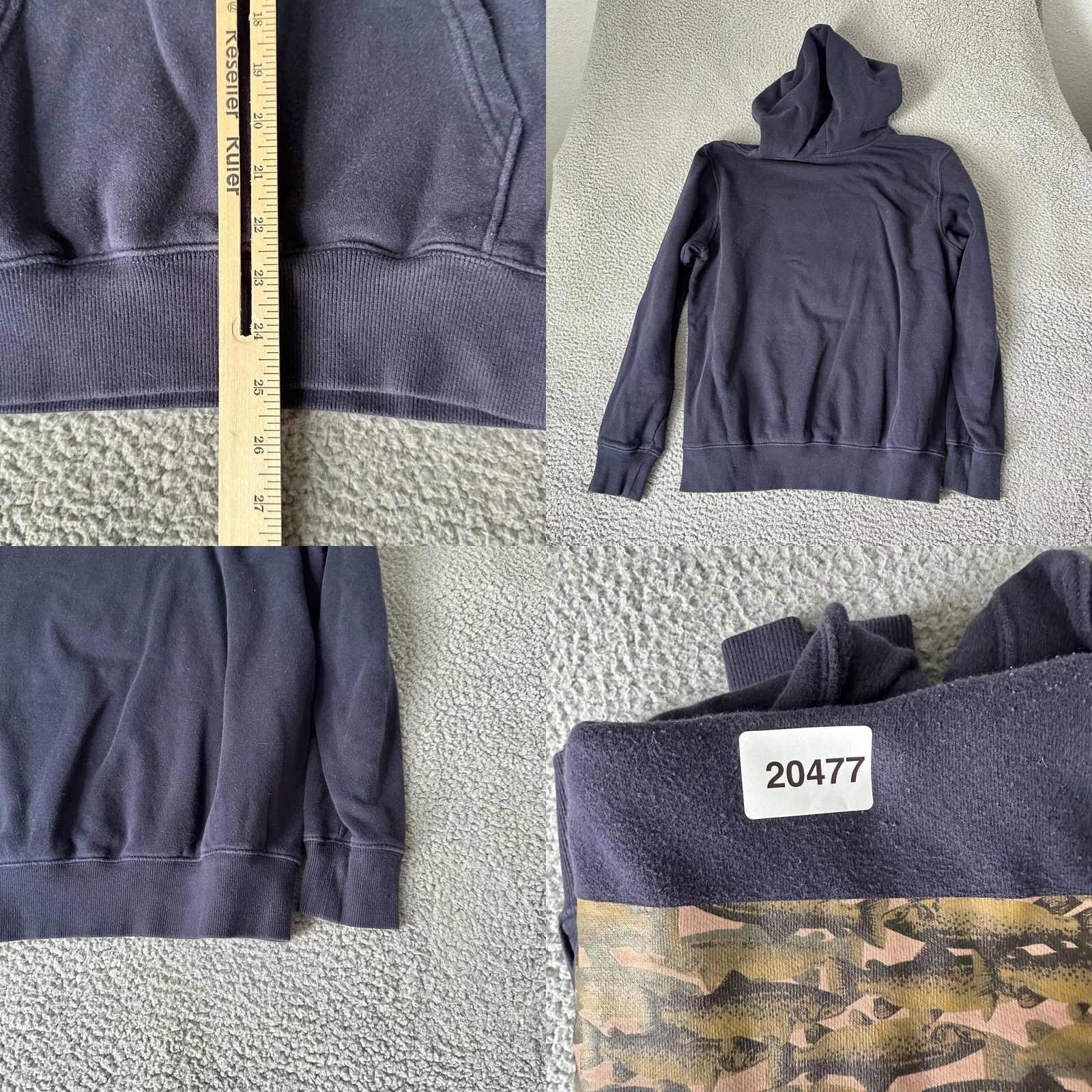 The North Face The North Face Hoodie Shirt Mens Adult Medium Blue Cotton Jersey Drawstring Pullover Long Sleeve Crew Neck Hooded Size US M / EU 48-50 / 2 - 8 Thumbnail