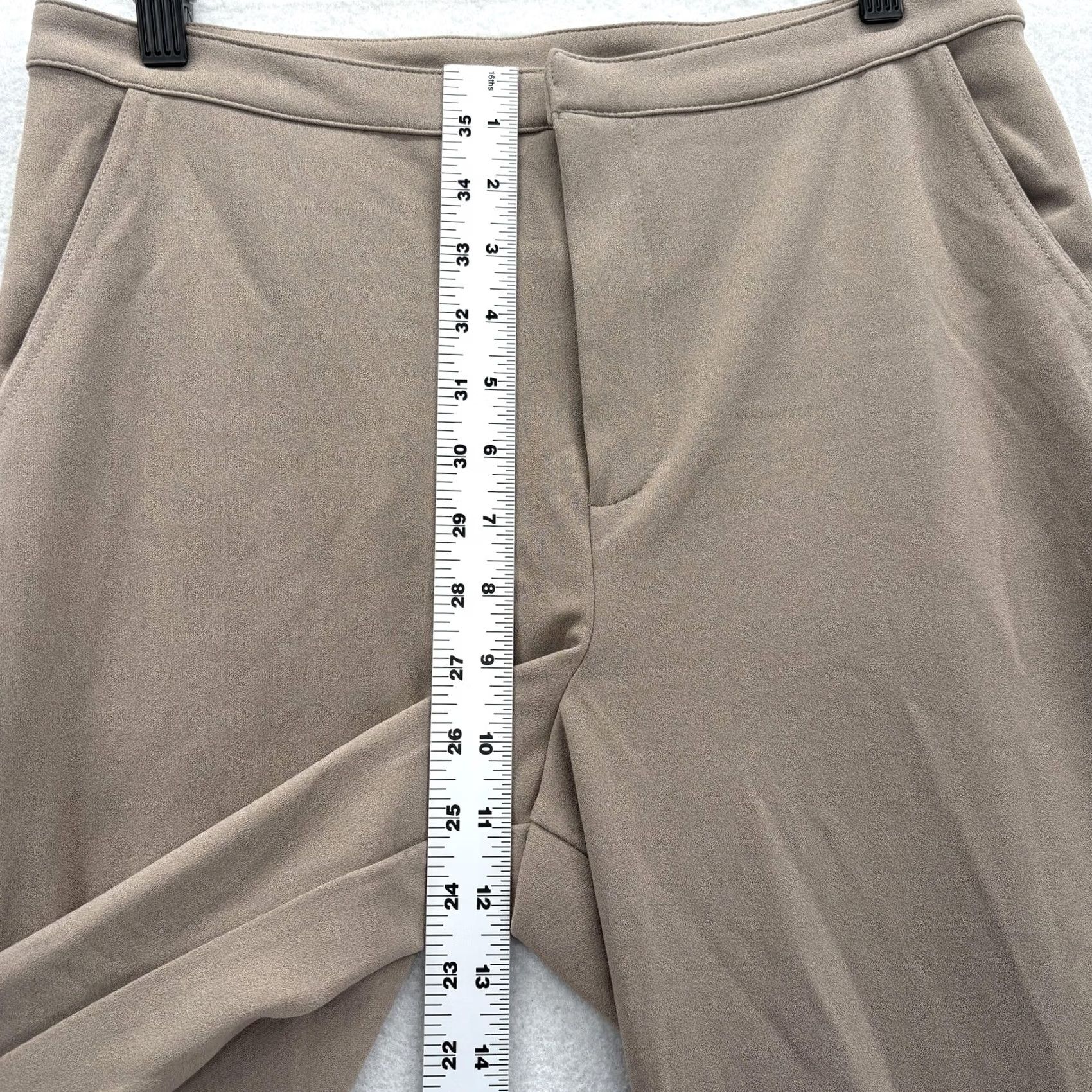 H&M H&M Crepe Dress Pants Womens Small Beige Wide Leg Stretch Zip Pockets Workwear Size 28" / US 6 / IT 42 - 6 Thumbnail