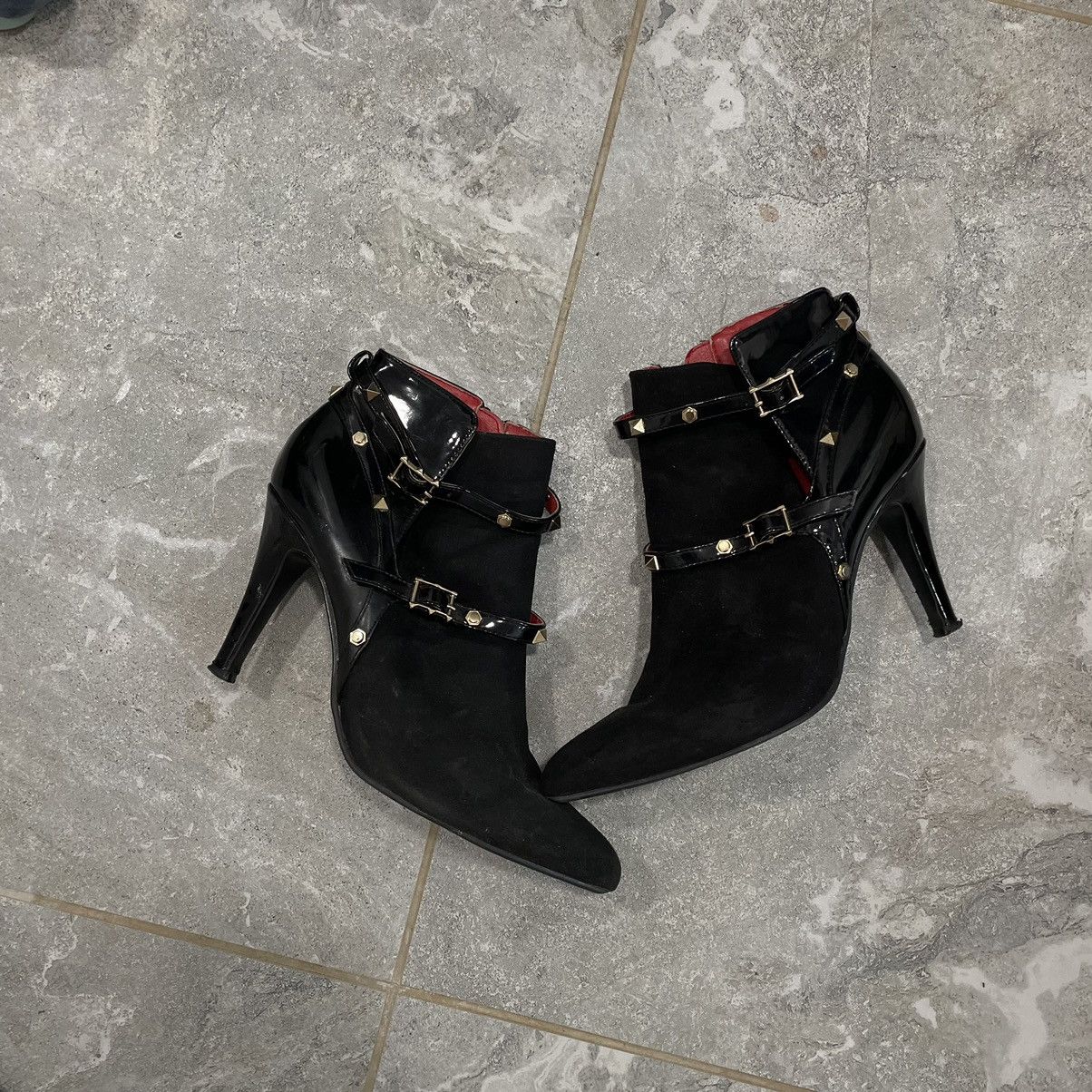 If Six Was Nine 40 VINTAGE balck HEELS shoes boots cyber punk gaultier emo Size US 10 / IT 40 - 1 Thumbnail