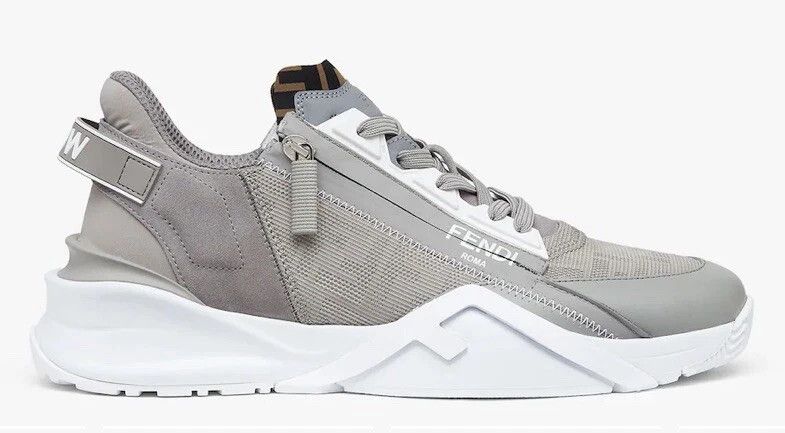 Fendi o1s1wg111225 Fendi Flow Sneakers in Grey Size US 12 / EU 45 - 1 Thumbnail