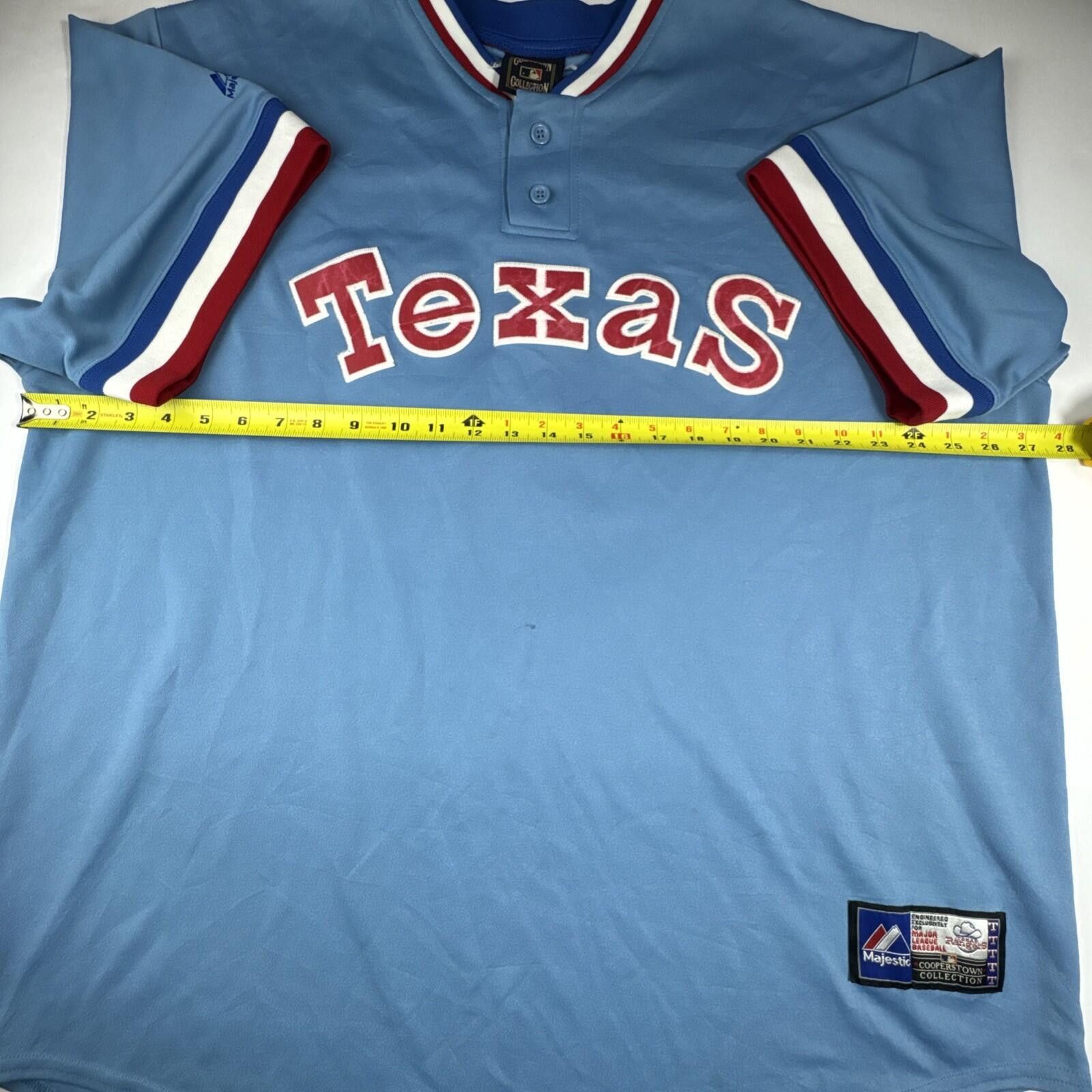 Majestic Majestic Texas Rangers Nolan Ryan 34 Jersey Cooperstown Blue Size ONE SIZE - 4 Thumbnail