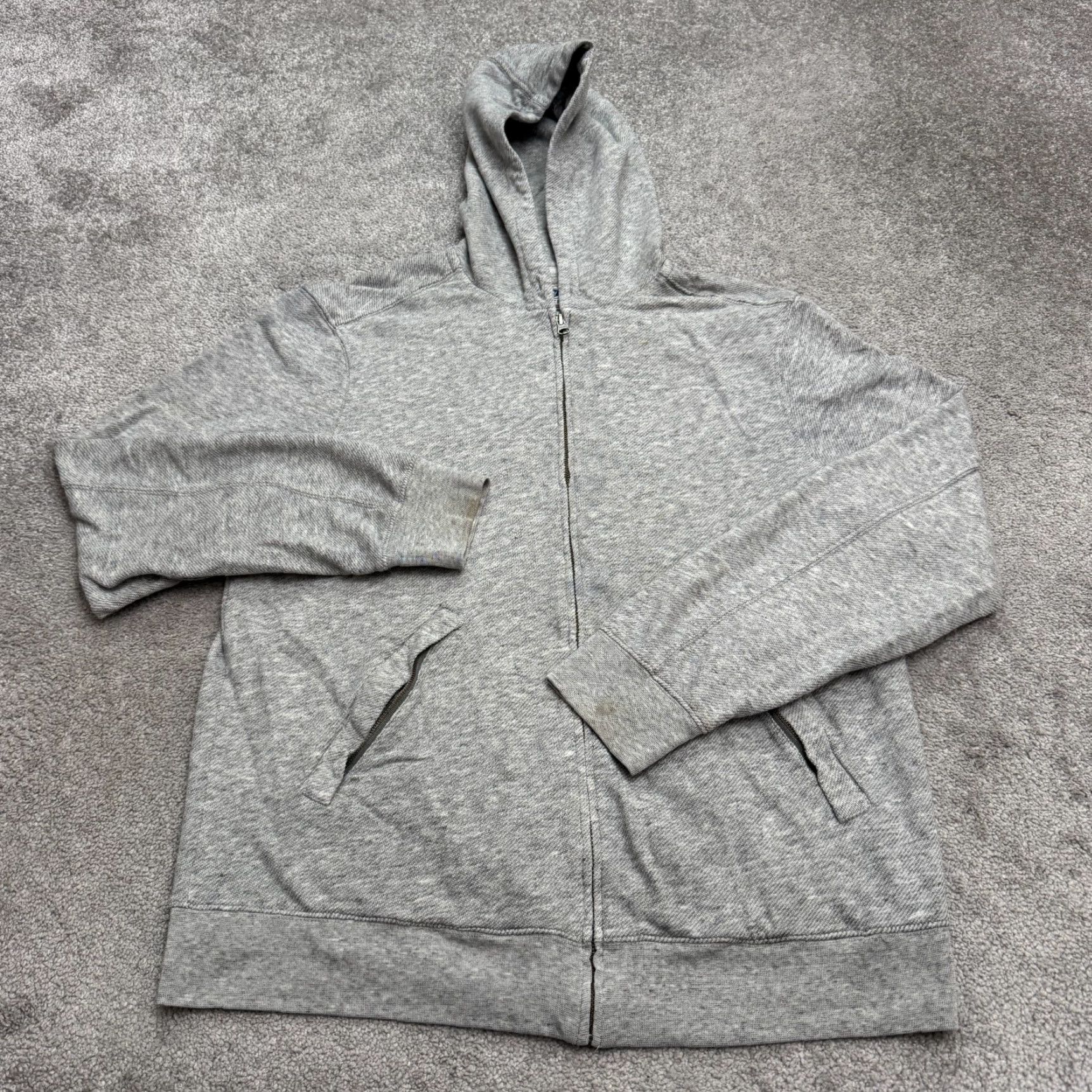 Grayers Grayers Athletics Full Zip Hoodie Sweatshirt Mens XL Gray Textured Cotton Blend Size US XL / EU 56 / 4 - 2 Thumbnail