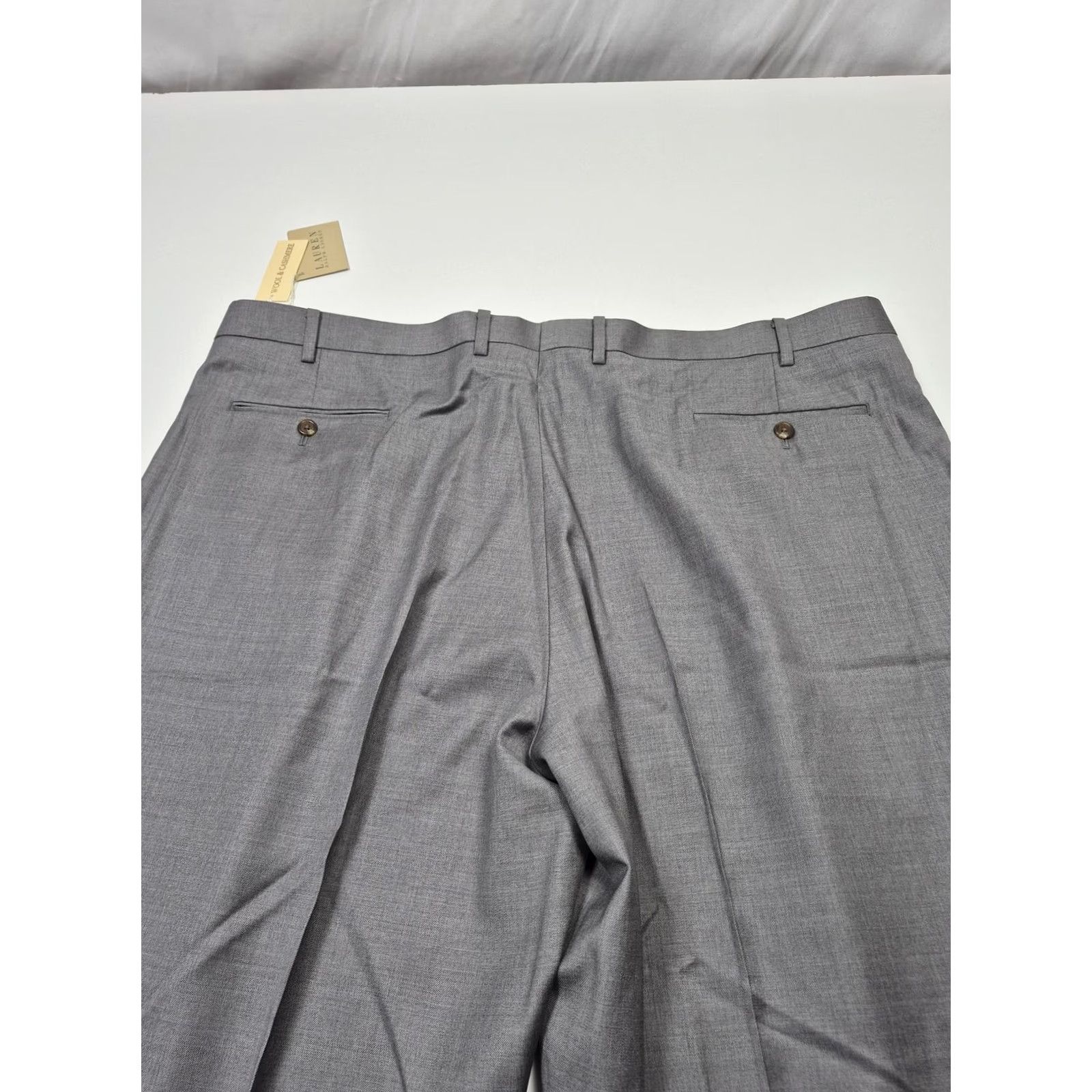 Ralph Lauren Ralph Lauren Dress Pants Mens 46x36 Gray Wool Cashmere Pleated NWT VTG Size US 30 / EU 46 - 6 Thumbnail