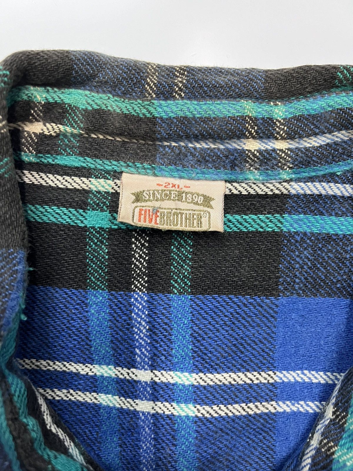 FiveBrother VINTAGE FIVE BROTHER FLANNEL SHIRT Size US XL / EU 56 / 4 - 6 Thumbnail