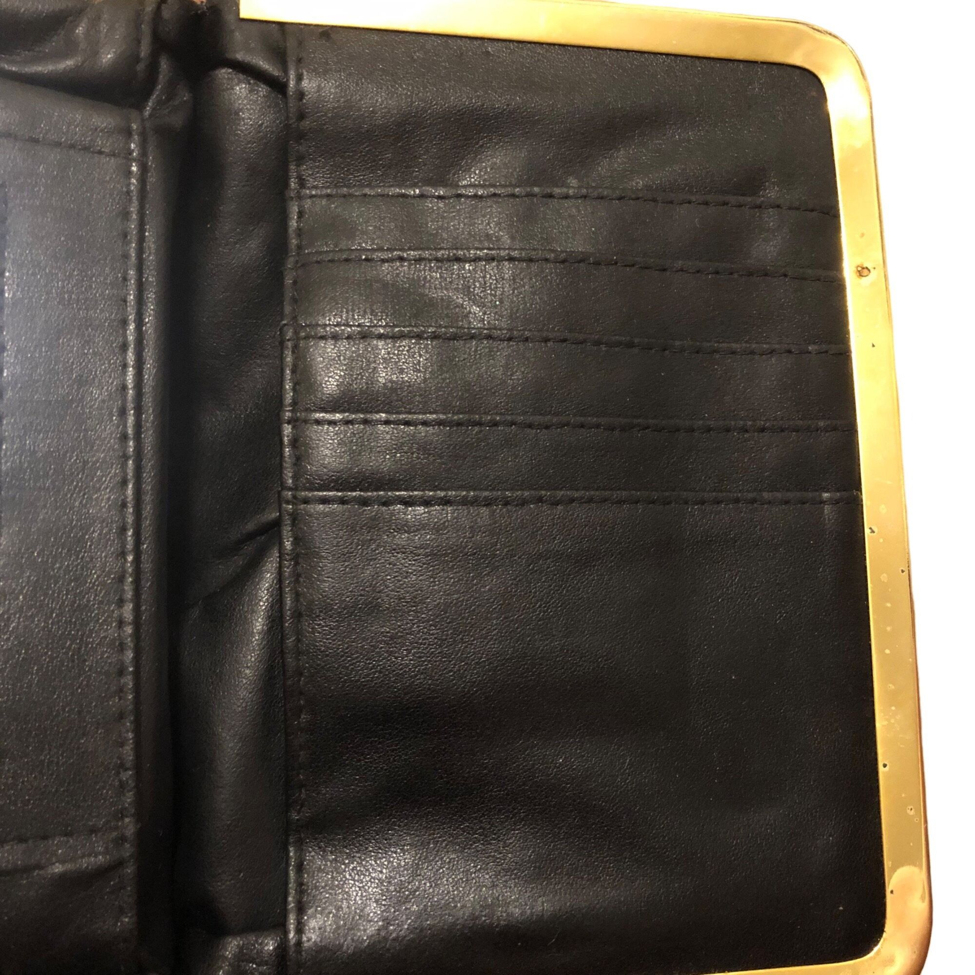 Vintage Vintage Solid Black Gold Hardware Crossbody Clutch Size ONE SIZE - 9 Thumbnail