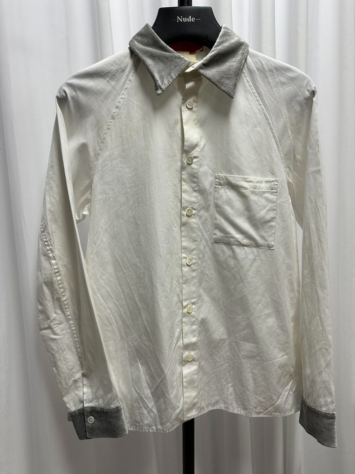 Y's Yohji Yamamoto Y's Velvet Panel Shirt Size US L / EU 52-54 / 3 - 1 Thumbnail