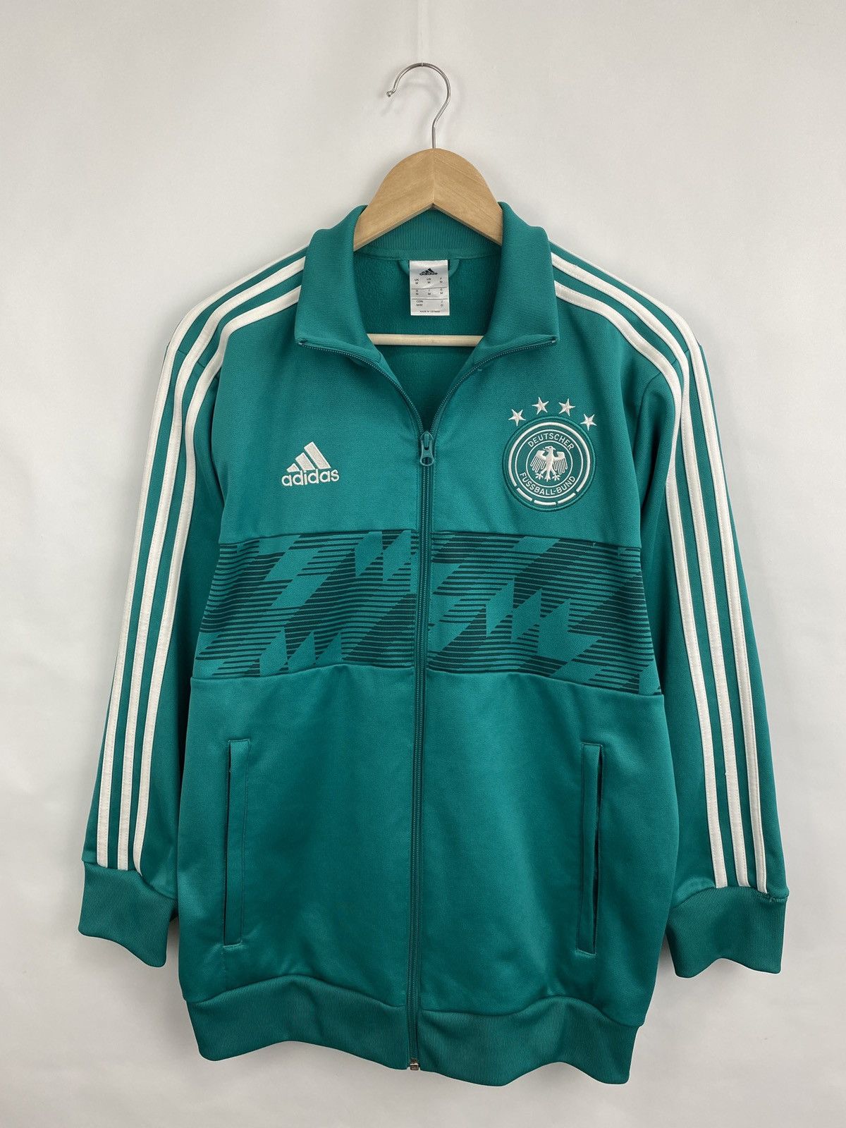 Adidas 🇩🇪 Y2K Adidas Germany 2018 S Jersey Soccer Zip Hoodie Rare Size US M / EU 48-50 / 2 - 3 Thumbnail