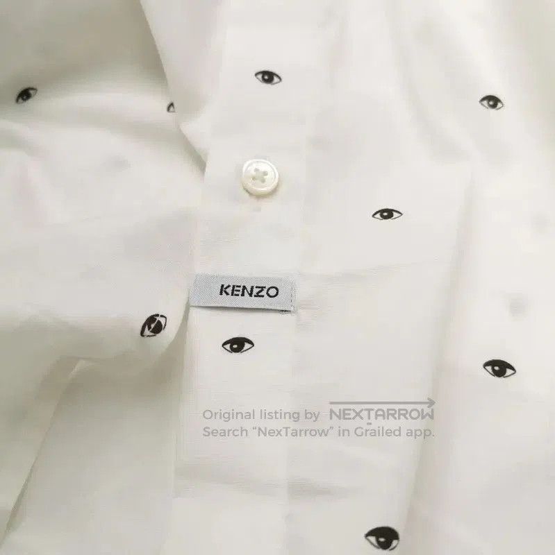 Kenzo KENZO White Cotton Long Sleeve Shirt . Size US L / EU 52-54 / 3 - 3 Thumbnail