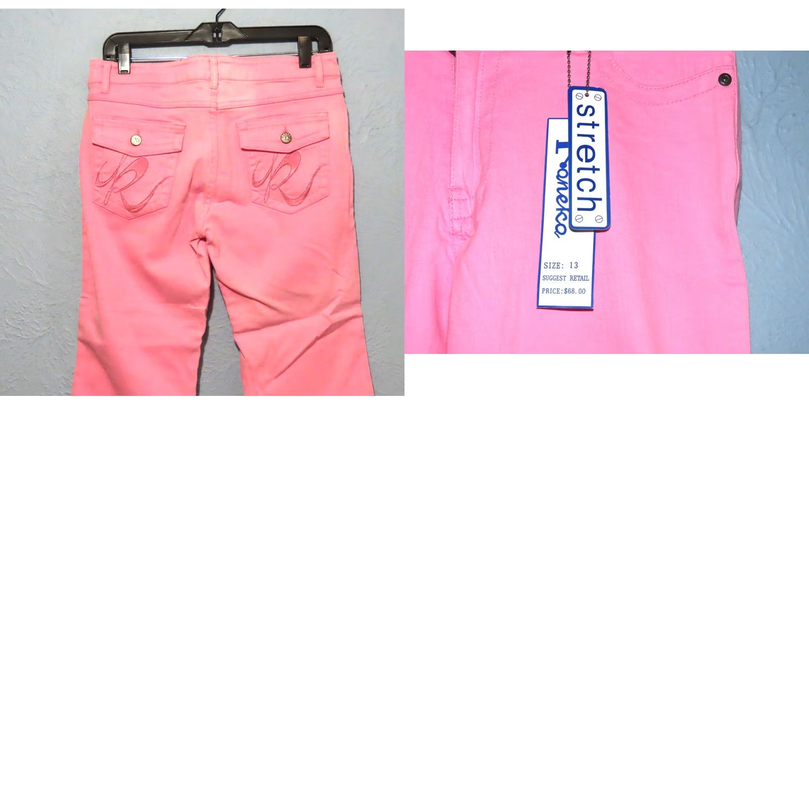 Pinko Kaneka Jeans Pink Stretch Capri Women's 13 Regular 32 in Inseam 20 in NWT Capri Pants Pink Capris Jeans Womens Regular 13 NWT Size 34" / US 12 / IT 48 - 8 Thumbnail