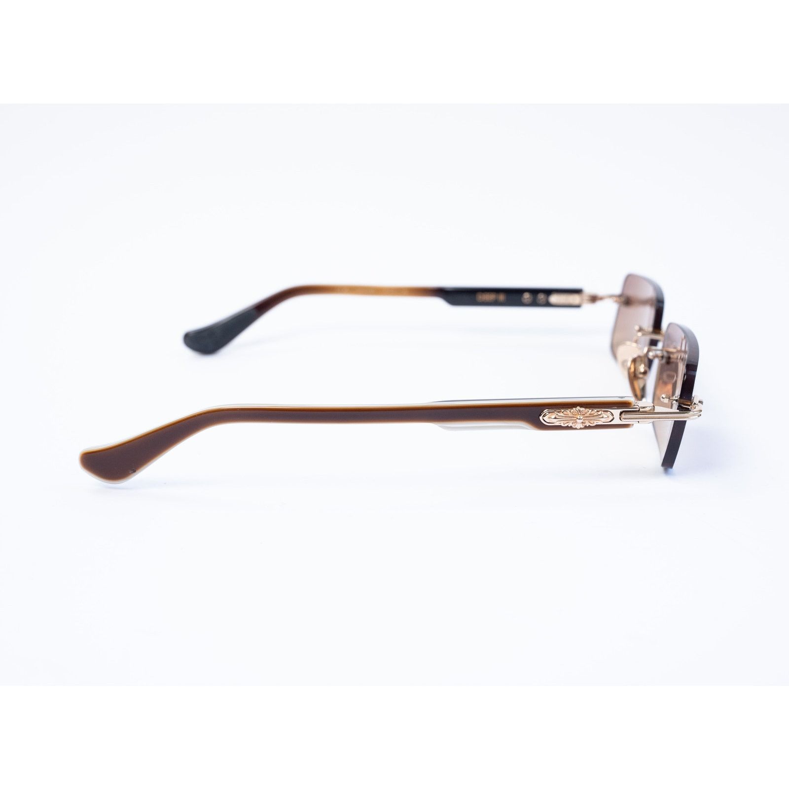 Chrome Hearts Deep III Brown Sunglasses Size ONE SIZE - 4 Thumbnail