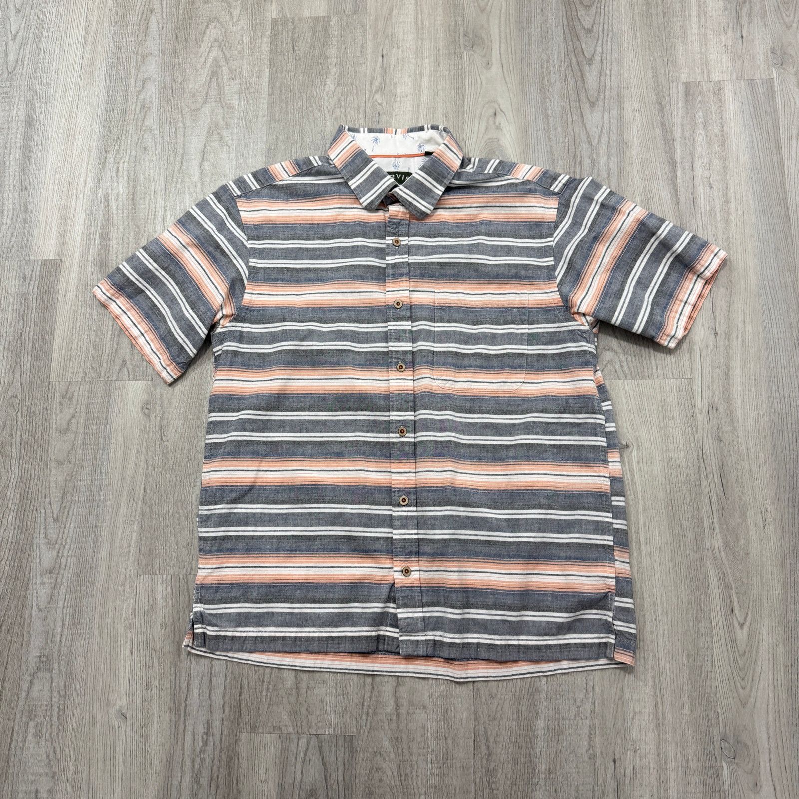 Orvis Orvis Short Sleeve Button Shirt Men's Large Gray Orange Size US L / EU 52-54 / 3 - 1 Thumbnail