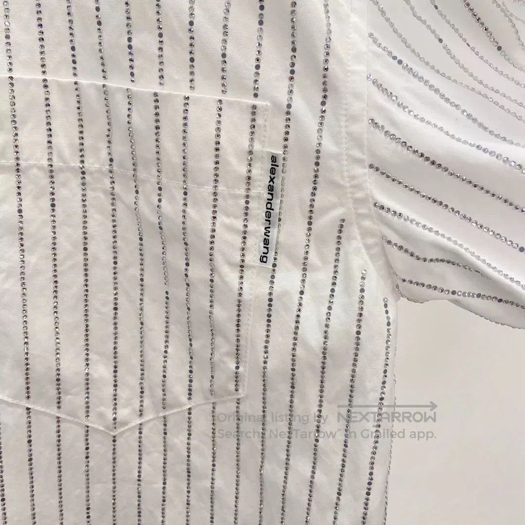 Alexander Wang Alexander Wang White Crystal Shirt. Size US XXS / EU 40 - 7 Thumbnail