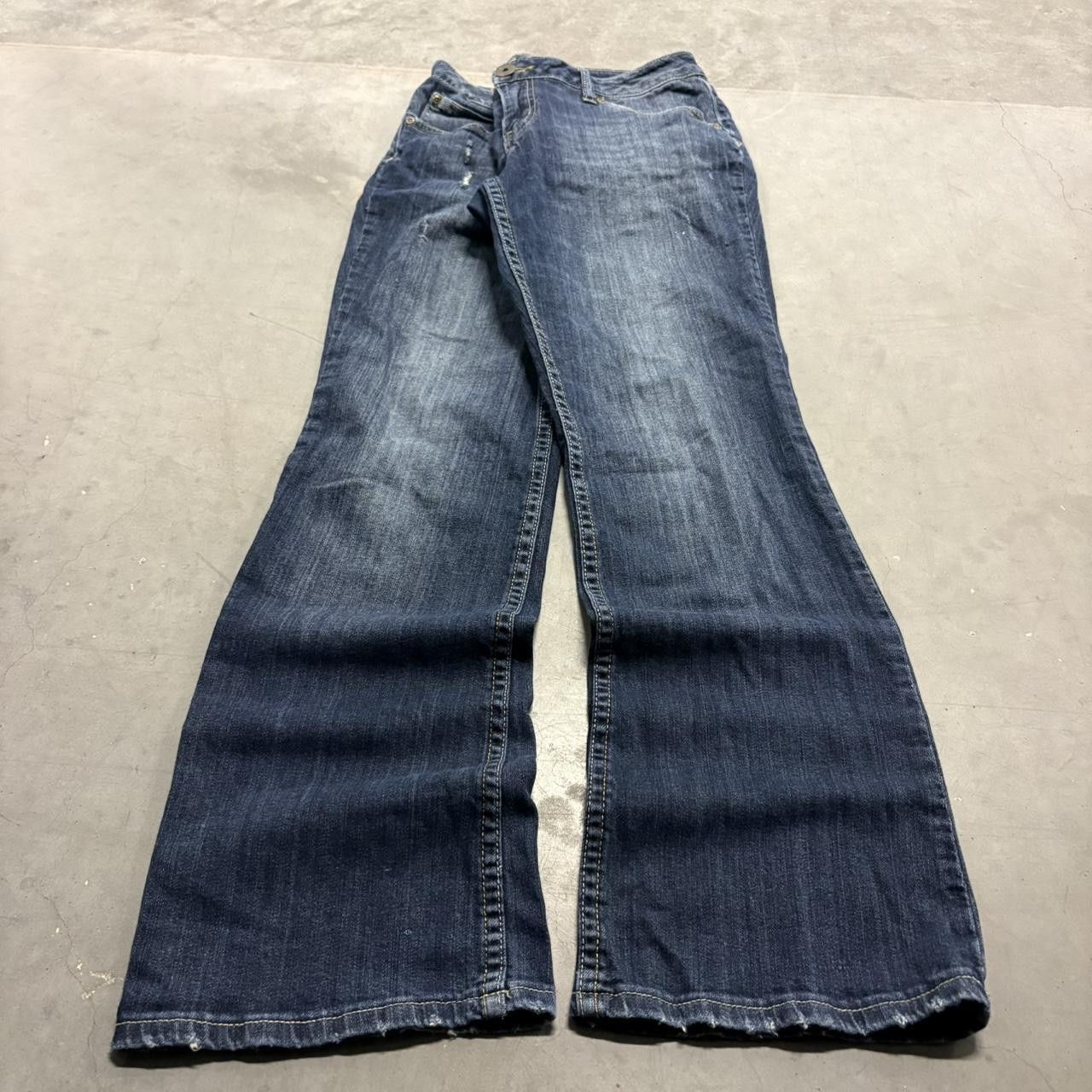 Vintage Crazy Vintage Y2K/2000s Flare Streetwear Style Dark Blue Wash Denim Jeans! Size US 34 / EU 50 - 1 Thumbnail