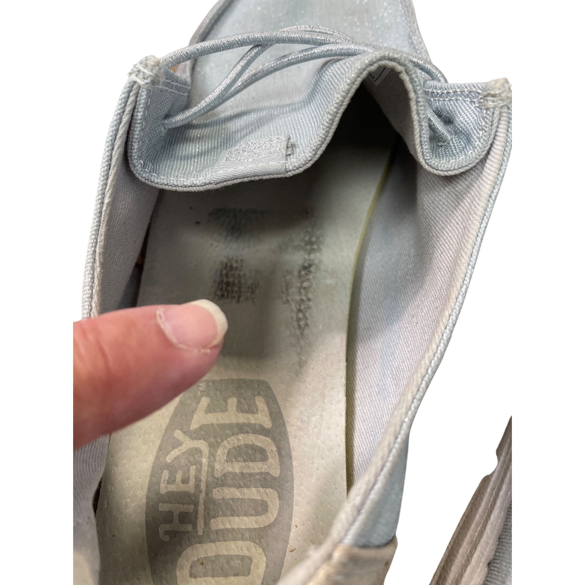 Other Hey Dude Wendy Glitter womans gray slip on Loafers shoes sz Size US 9 / IT 39 - 12 Thumbnail