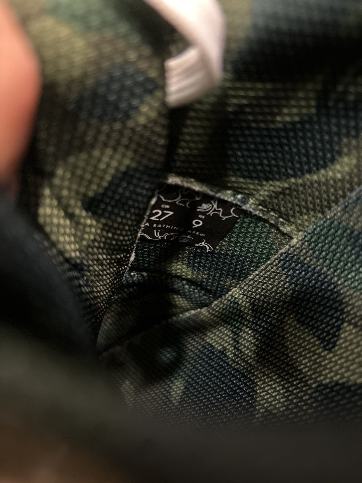 Bape Bape Road Sta Green/Camo Patent Leather Sneakers Size US 9 / EU 42 - 8 Thumbnail