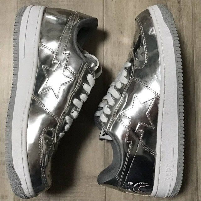 Bape × Nigo 2010 Shark Silver Foil BAPE STA sneakers a bathing ape NIGO Size US 9 / EU 42 - 4 Thumbnail