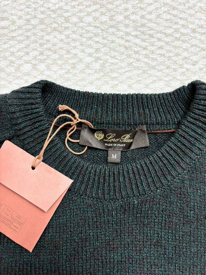 Loro Piana LORO PIANA Dark green patchwork sweater Size US M / EU 48-50 / 2 - 3 Thumbnail