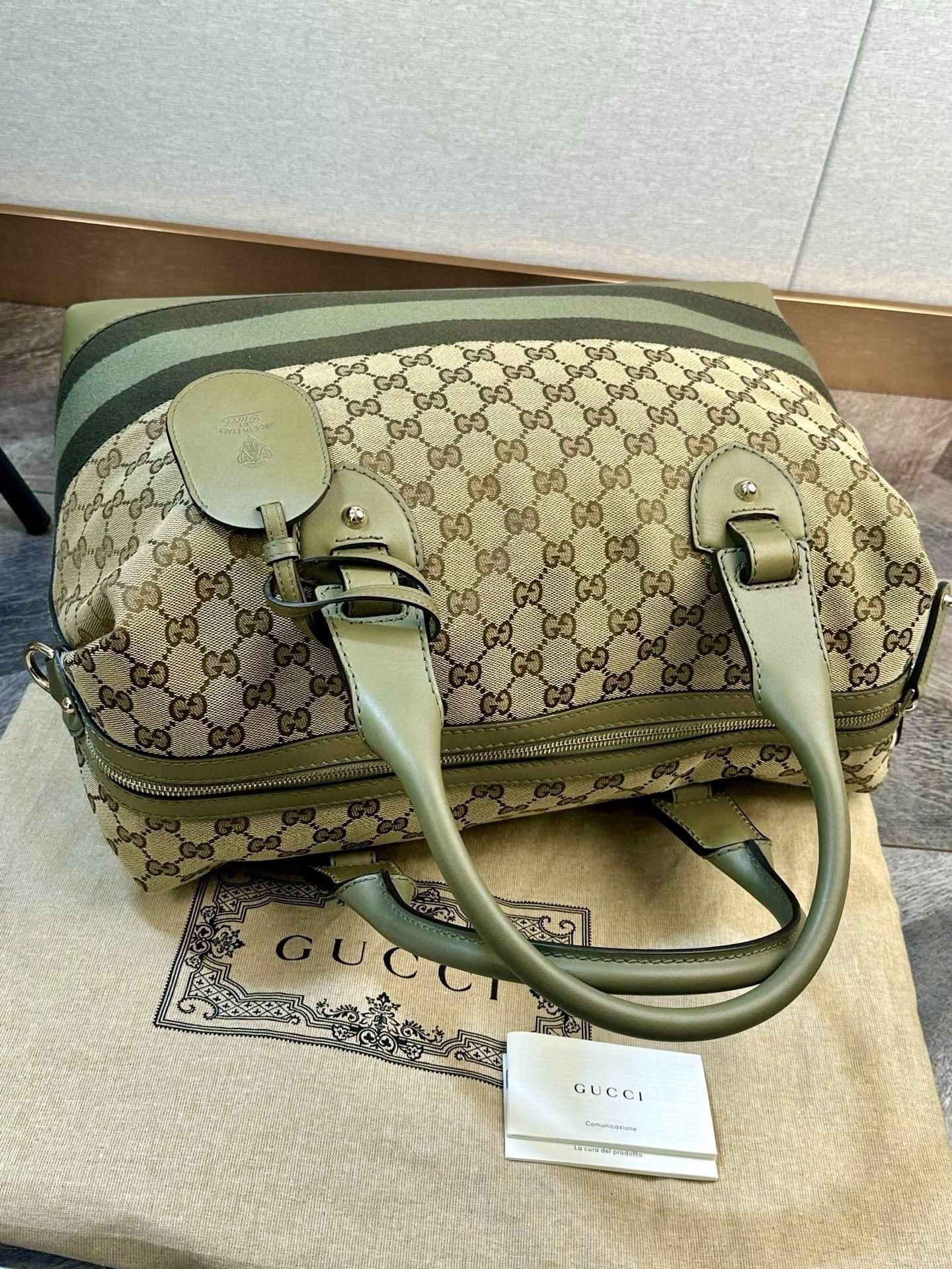 Gucci Gucci Classic Boston GG Monogram Green Size ONE SIZE - 1 Thumbnail