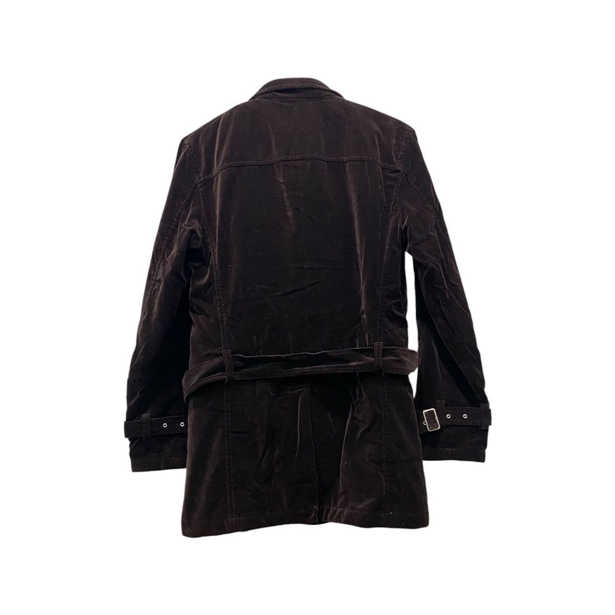 PPFM PPFM Japanese Brand Vintage Multi Belted Velvet Trench Coat Size US M / EU 48-50 / 2 - 2 Thumbnail