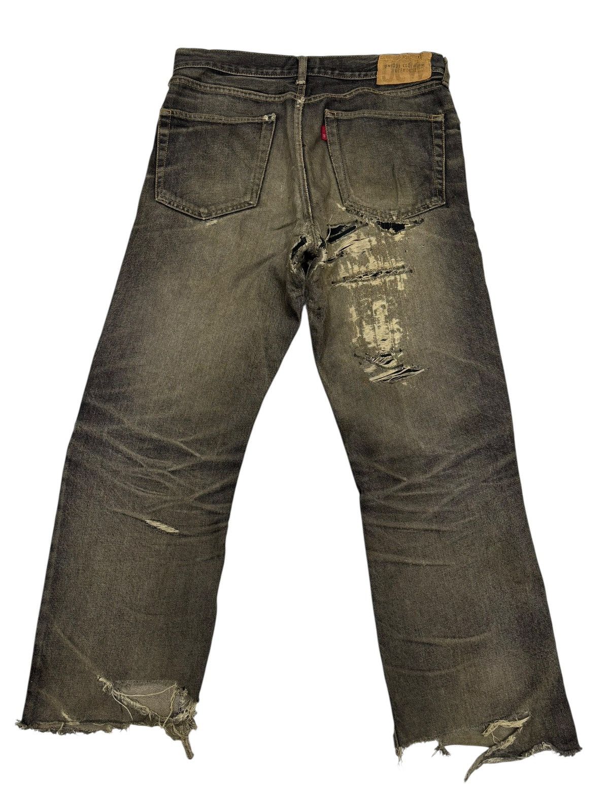 Kapital Unique Clothing Warehouse Thrashed Distress Destroyed Jeans Size US 31 - 2 Thumbnail
