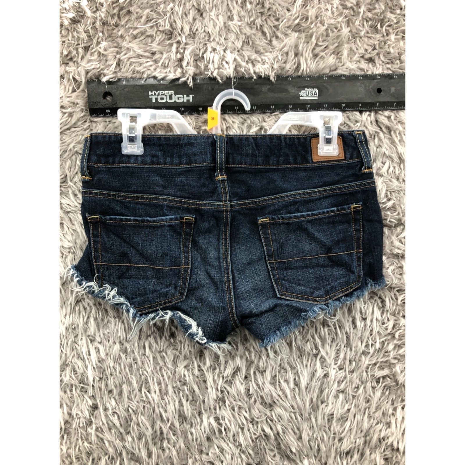 American Eagle Outfitters American Eagle Cut-off Shorts Womens Size 2 Mid Rise Dark Wash Blue Denim Jean Size 26" / US 2 / IT 38 - 4 Thumbnail
