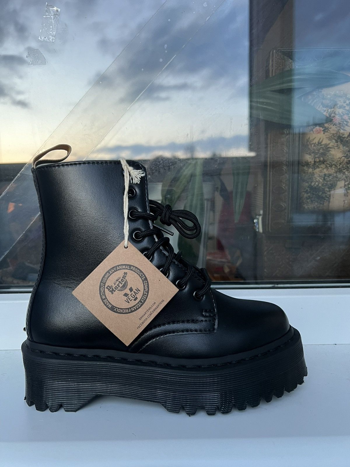 Dr. Martens Dr. Martens Jadon II Vegan Mono Black Felix Rub-Off Size 36 Size US 6 / IT 36 - 3 Thumbnail