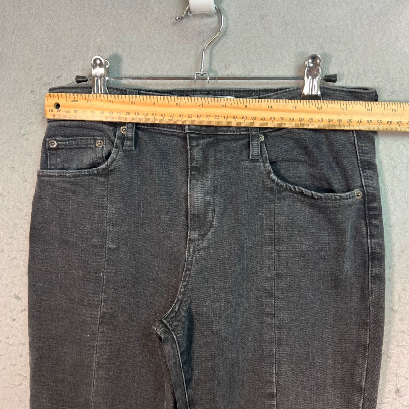 Zara Zara Jeans The Olivia Mid-Rise Straight-Leg Gray 6 Womens Cotton Denim 5-Pocket Inseam 33 in Regular Rise Mid Vintage: No Size 28" / US 6 / IT 42 - 6 Thumbnail