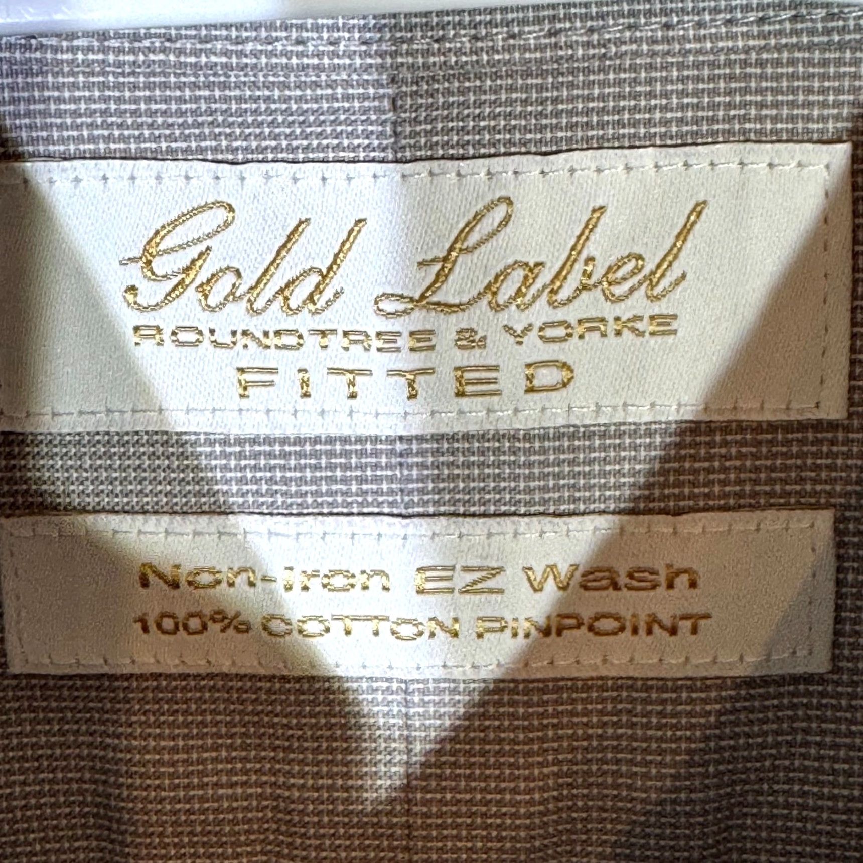 Vintage VINTAGE Gold Label Shirt Mens 16 33 Gray Fitted Dress Shirt 100 Percent Cotton Career Size 42R - 7 Thumbnail