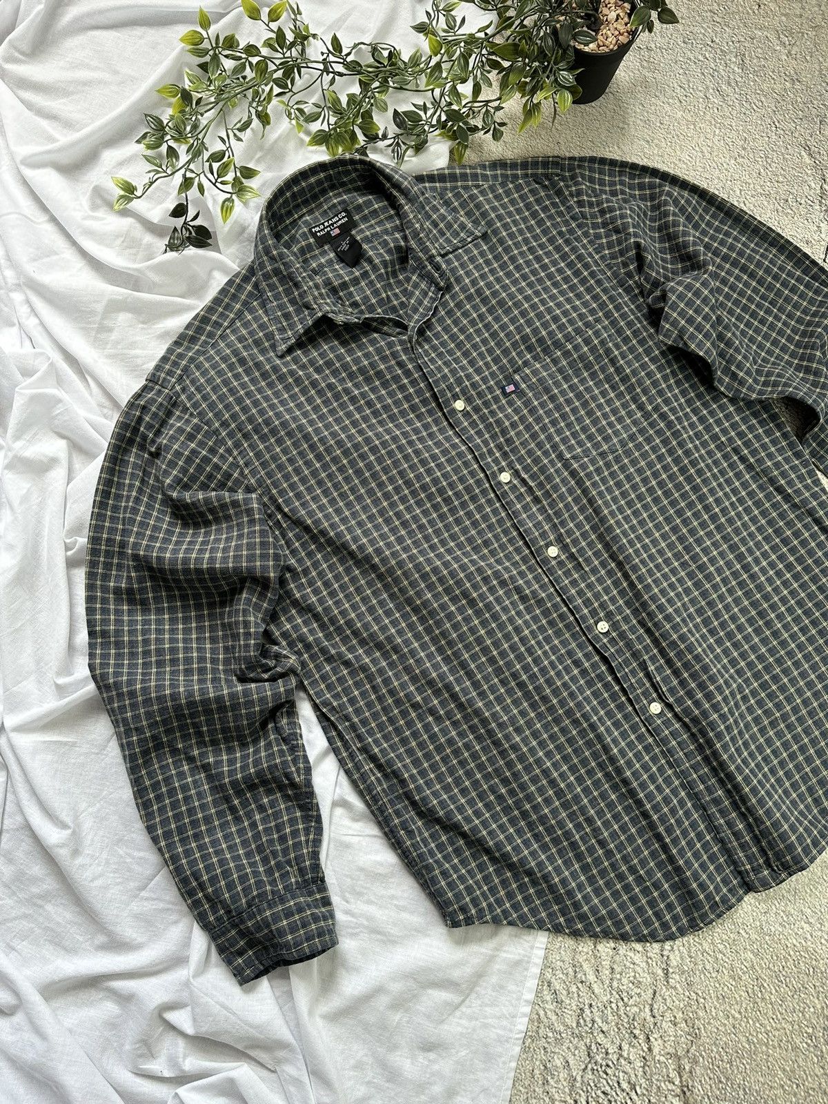 Polo Ralph Lauren × Ralph Lauren × Vintage Vintage flannel shirt polo jeans co. Ralph lauren Size US L / EU 52-54 / 3 - 2 Thumbnail