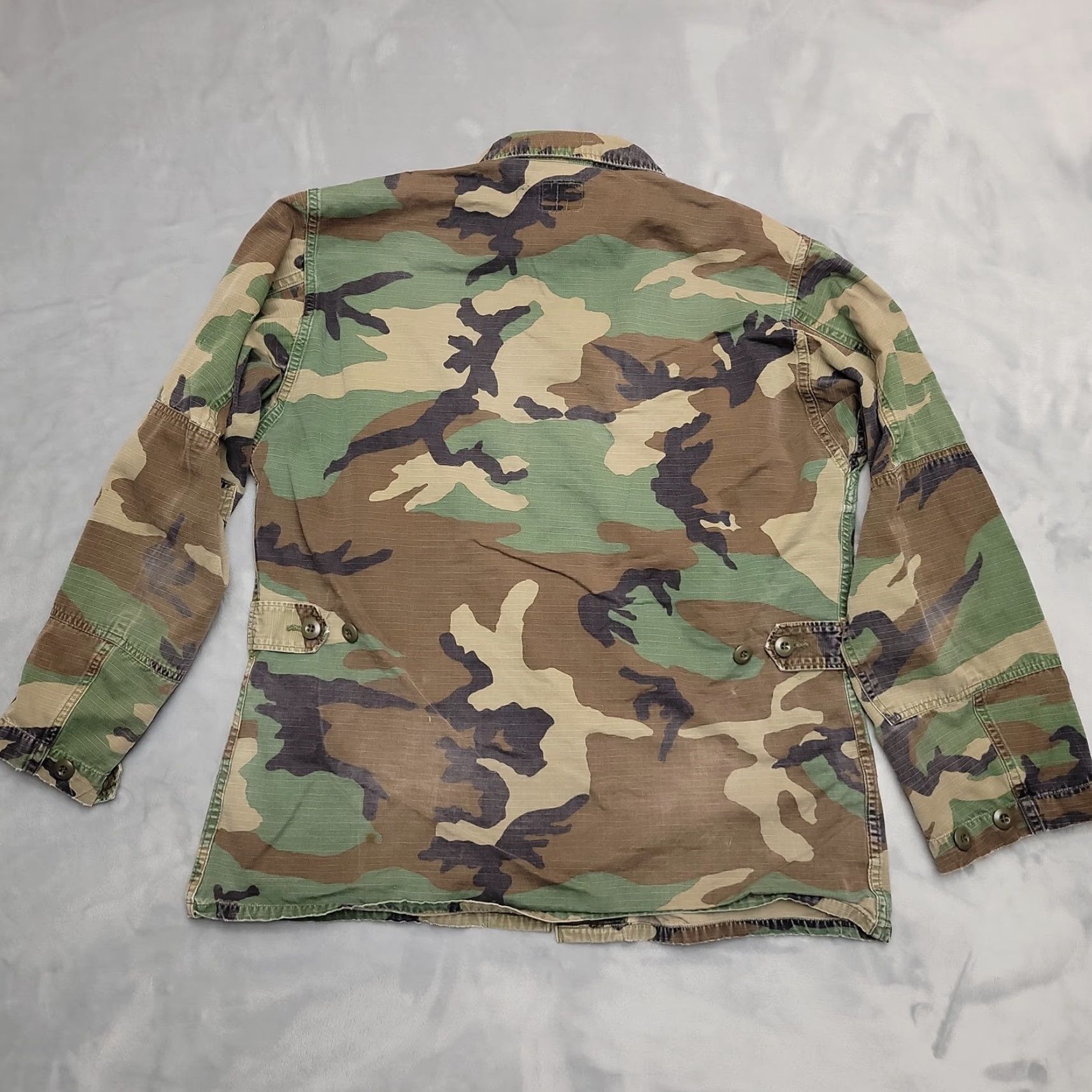 Vintage VINTAGE Woodland Camo Coat Men M Long Brown Green Camouflage Hot Weather Combat Shirt Size US M / EU 48-50 / 2 - 5 Thumbnail