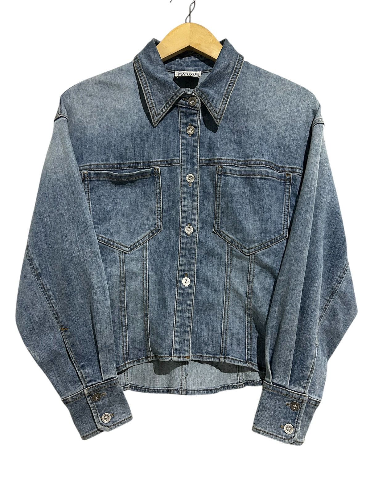 Marithe + Francois Girbaud Marithe Francois Girbaud Vintage Washed Denim Shirt Size M / US 6-8 / IT 42-44 - 3 Thumbnail