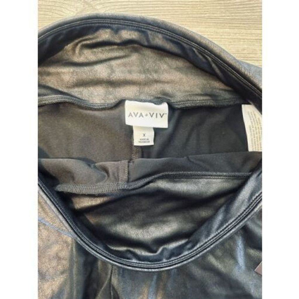 Nordstrom Ava & Viv Women Black Spandex Biker Shorts Size X (14W). C/E Size 36" / US 14 / IT 50 - 2 Thumbnail