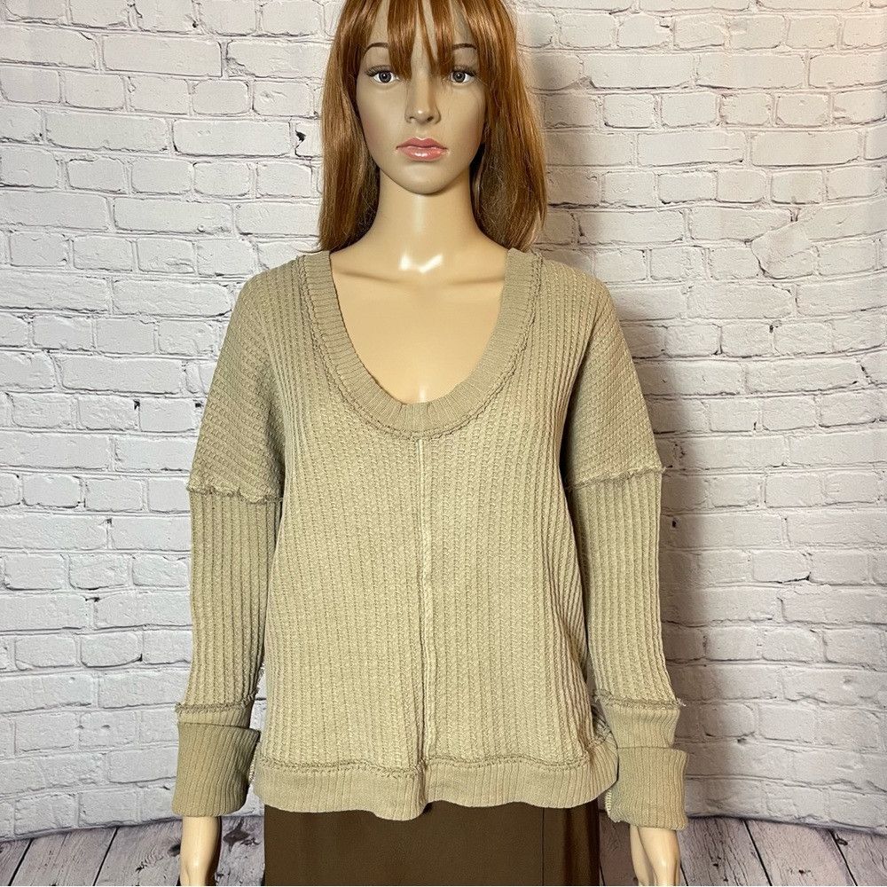 Free People New Free People New Magic Thermal Long Sleeve Golden Olive Size S / US 4 / IT 40 - 3 Thumbnail