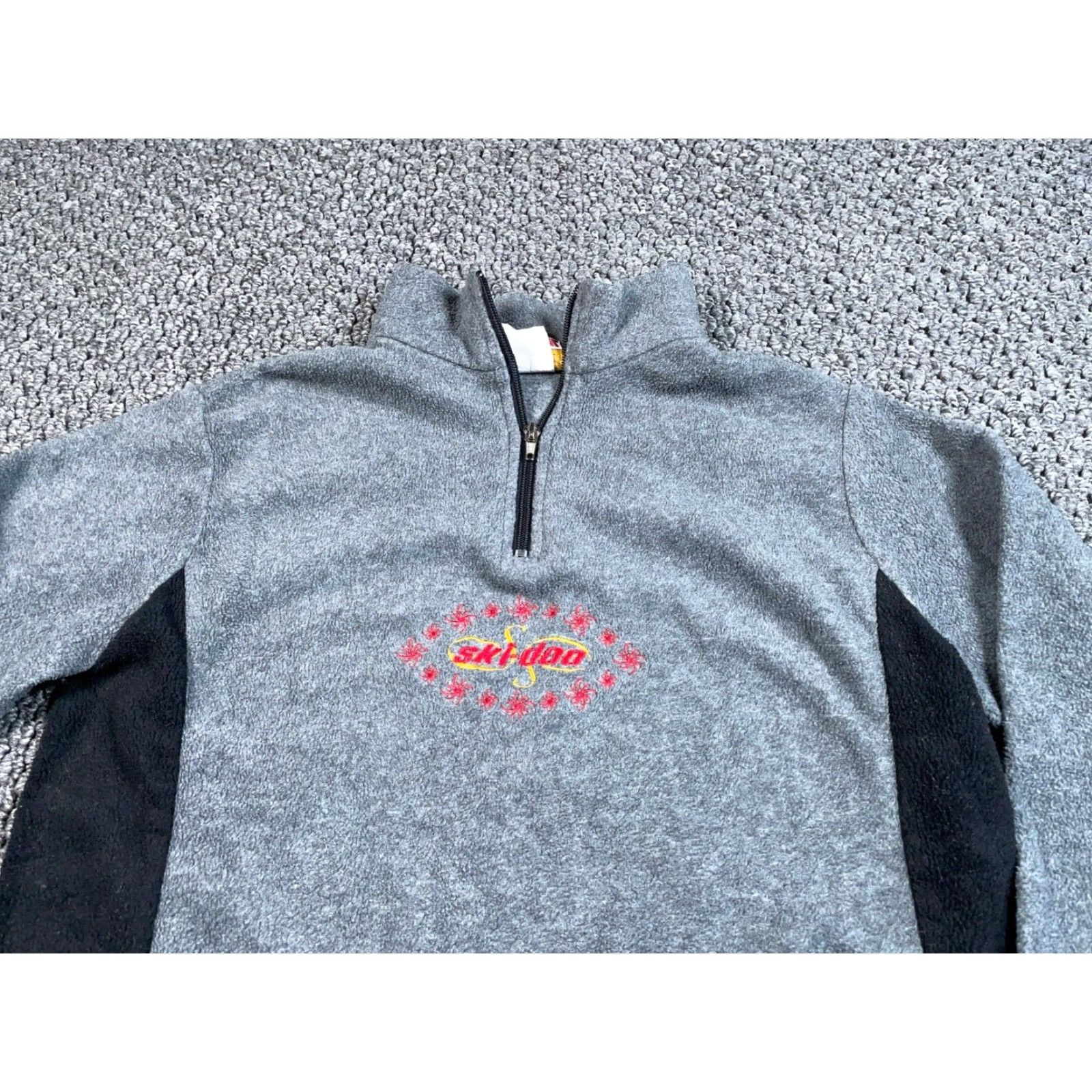Vintage VTG Ski-Doo 1/4 Zip Fleece Pullover Women's Medium Gray Lightweight 90s Sno Gear Size M / US 6-8 / IT 42-44 - 5 Thumbnail