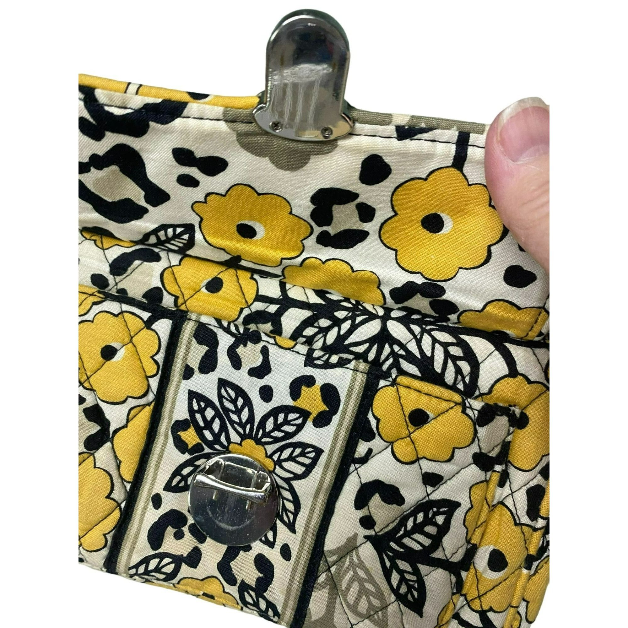 Vera Bradley Vera Bradley Yellow Floral Wristlet Wallet With Clasp & Zip Size ONE SIZE - 4 Thumbnail