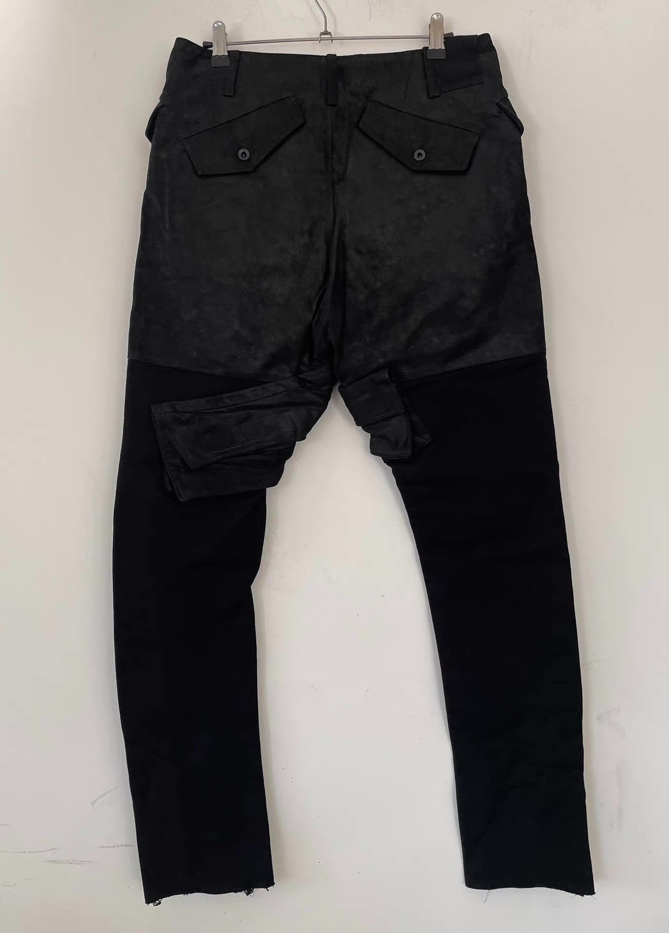 Julius Julius 17SS Leather Paneled Bullet Pants Ｑ21 Size US 34 / EU 50 - 2 Thumbnail