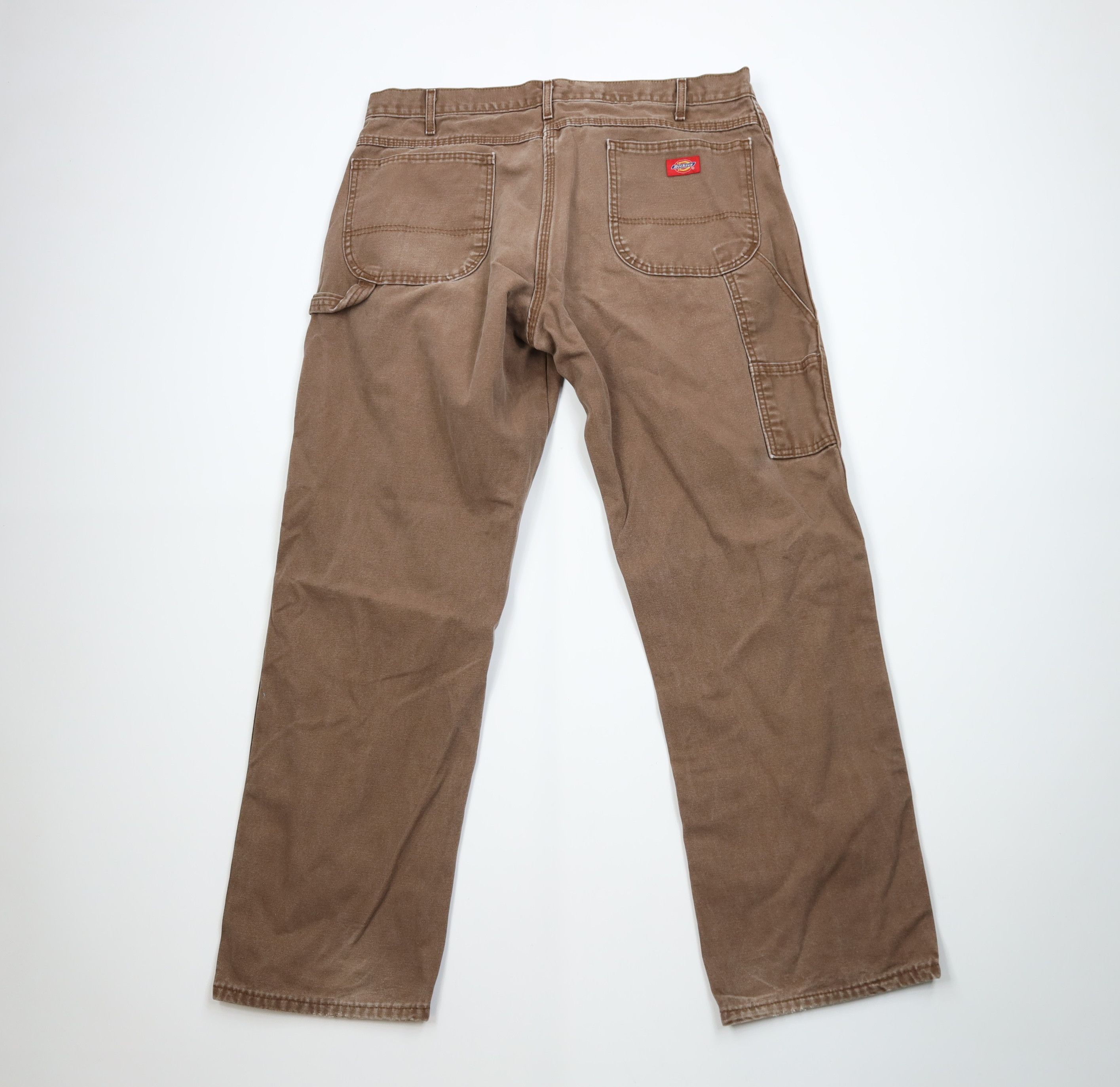 Dickies Vintage Y2K Dickies Wide Leg Dungaree Pants Brown Cotton Size US 38 / EU 54 - 9 Thumbnail
