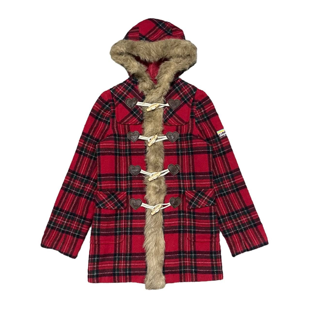Angel Blue Vintage Angel Blue Plaid Duffle Wool Fur Hooded Coat Size US S / EU 44-46 / 1 - 1 Thumbnail