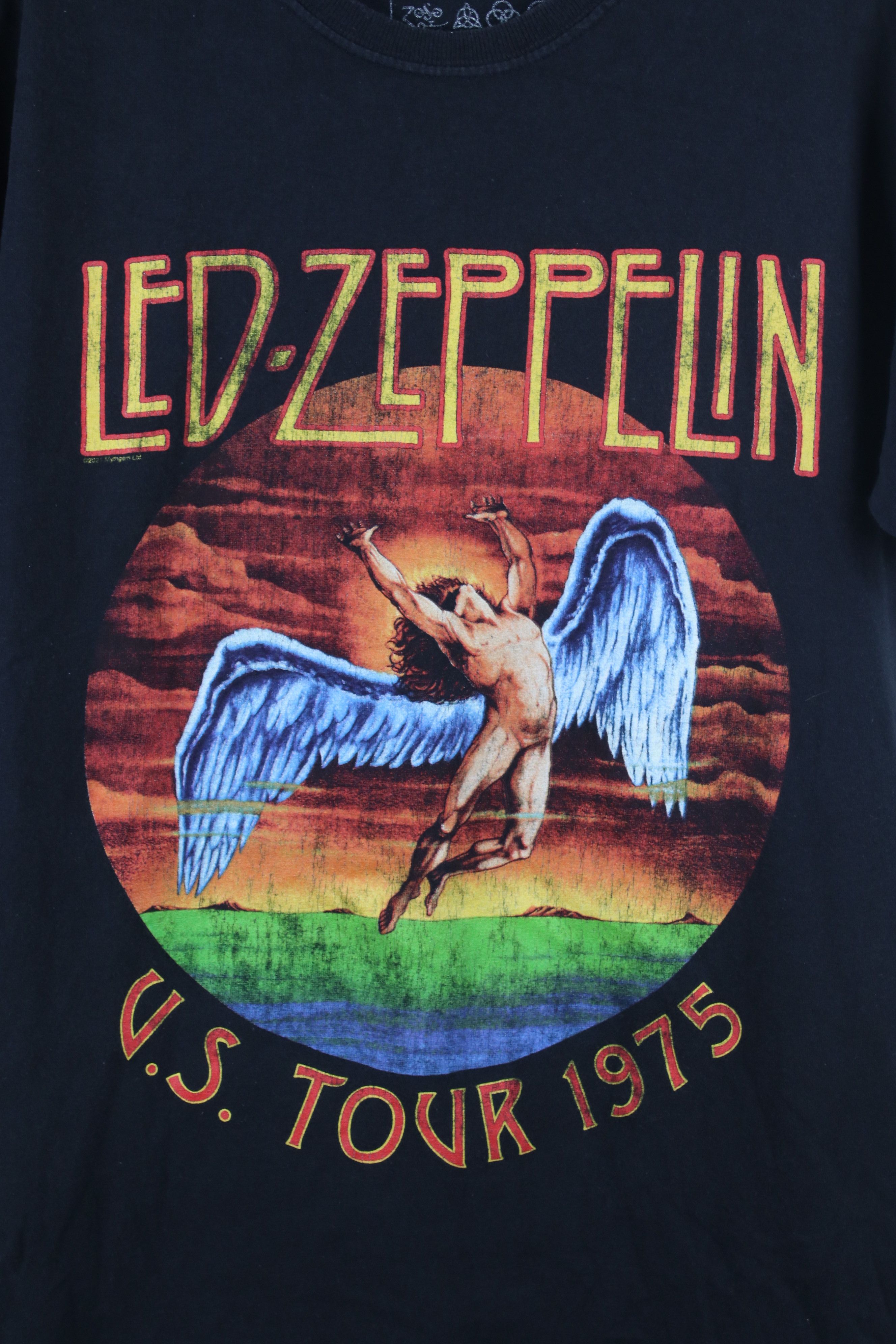 Vintage Retro Y2K Tour Led Zeppelin Band Short Sleeve T-Shirt Black Size US M / EU 48-50 / 2 - 4 Thumbnail