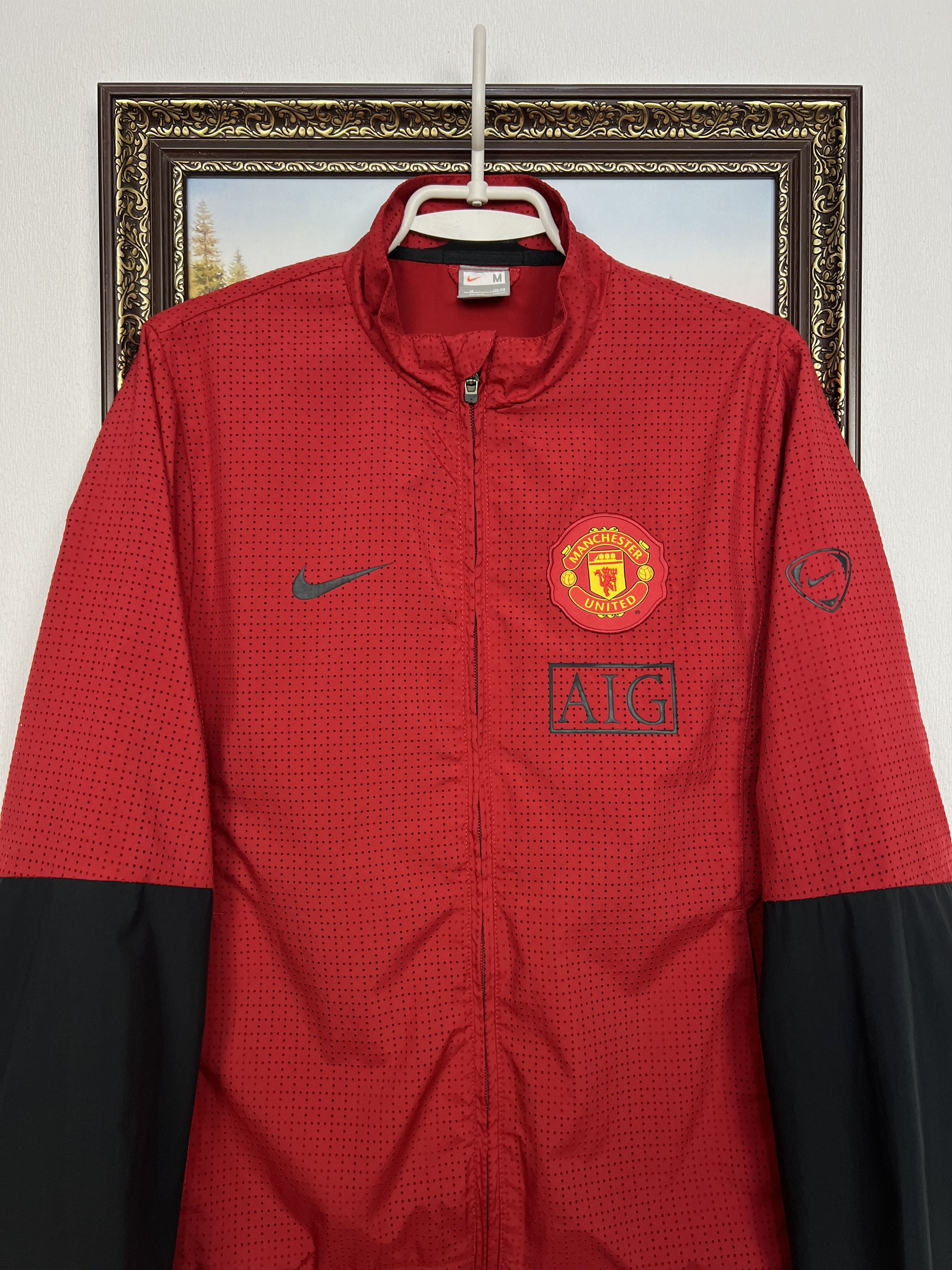 Nike Manchester United Football Jacket Soccer Nike AIG Track Top Size US M / EU 48-50 / 2 - 2 Thumbnail