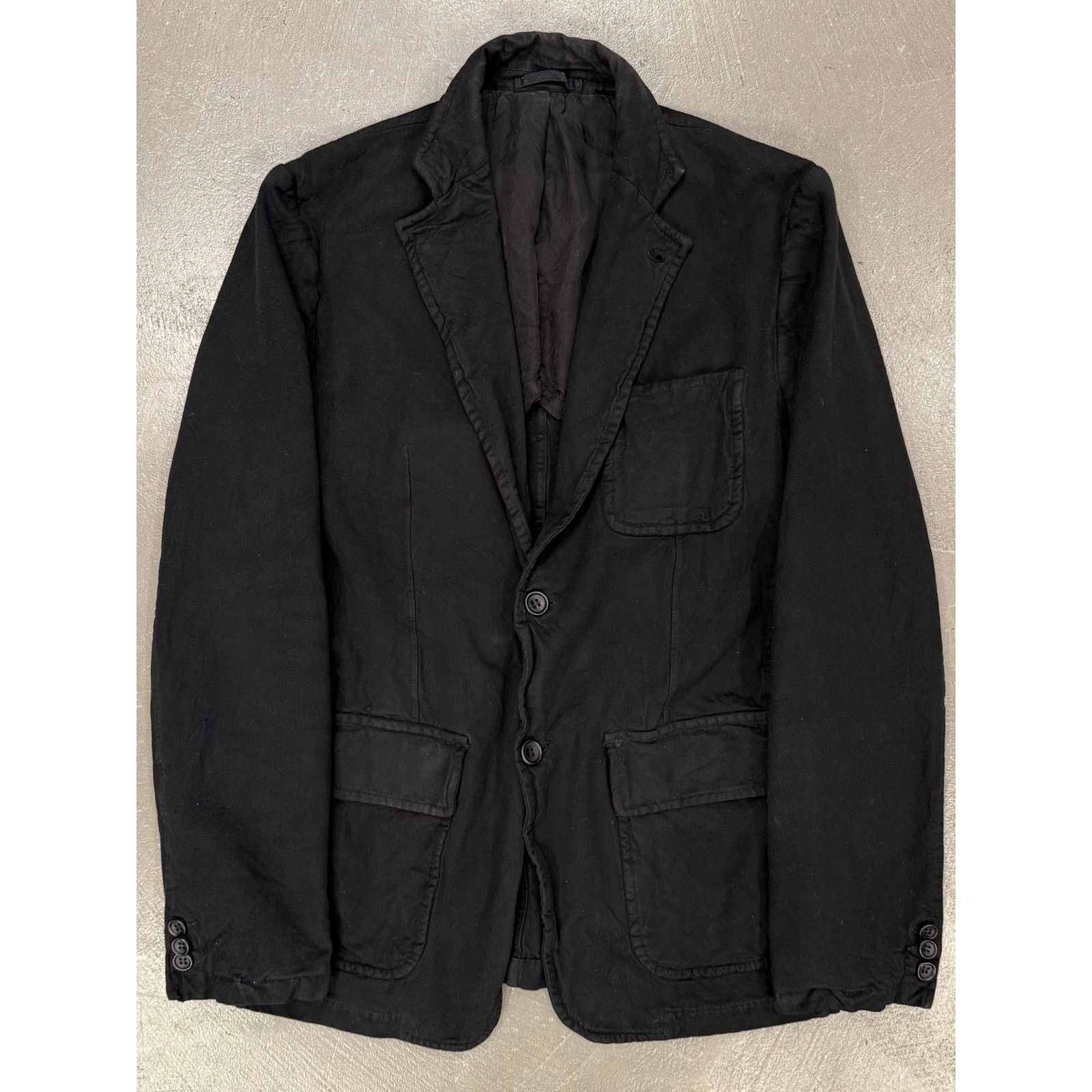 Comme des Garcons 2000s Comme des Garçons black washed blazer Size M / US 6-8 / IT 42-44 - 1 Thumbnail
