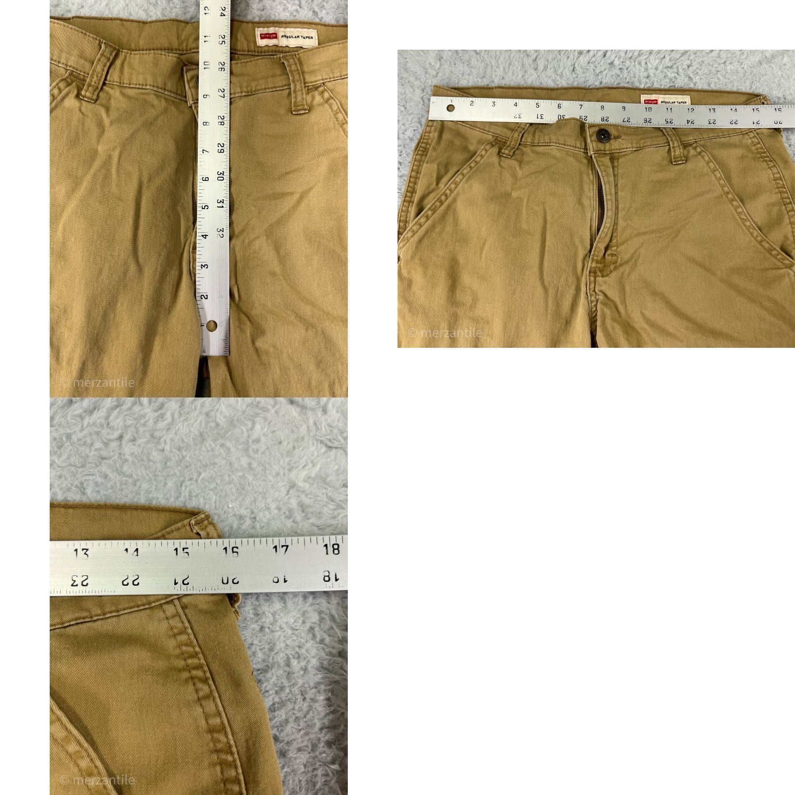 Wrangler Wrangler Pants Mens 30 Beige Khaki Casual 100% Cotton Cargo Workwear Twill Pants Size US 30 / EU 46 - 9 Thumbnail