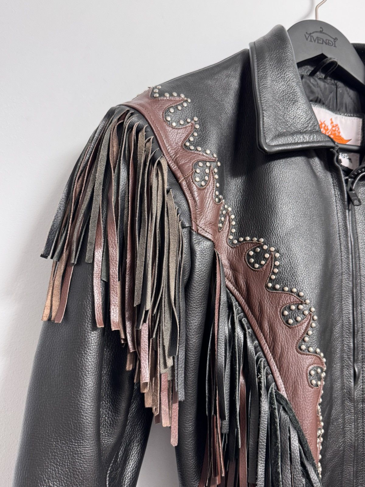 Japanese Brand × Vintage Vintage Western World by Shaf Fringed Leather Jacket Size US S / EU 44-46 / 1 - 6 Thumbnail