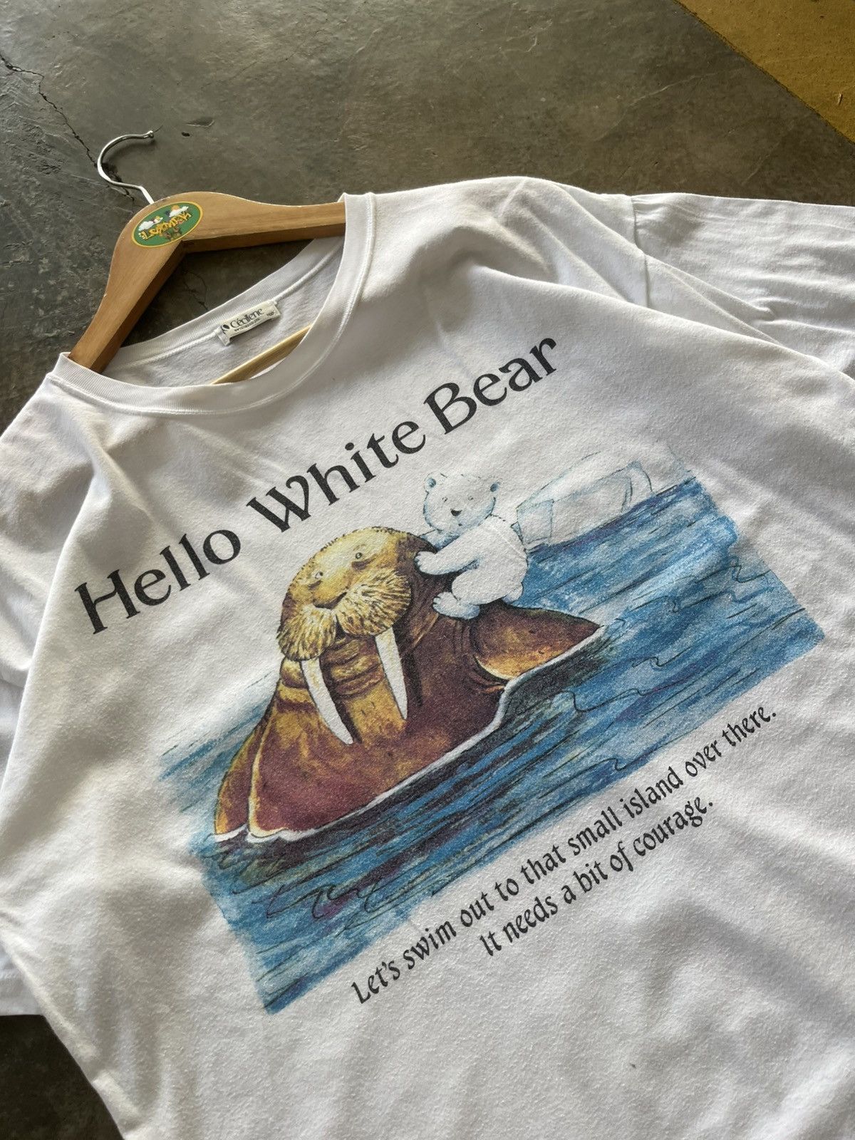 Other Vintage White bear Habitat Wording Shirt Size US L / EU 52-54 / 3 - 2 Thumbnail