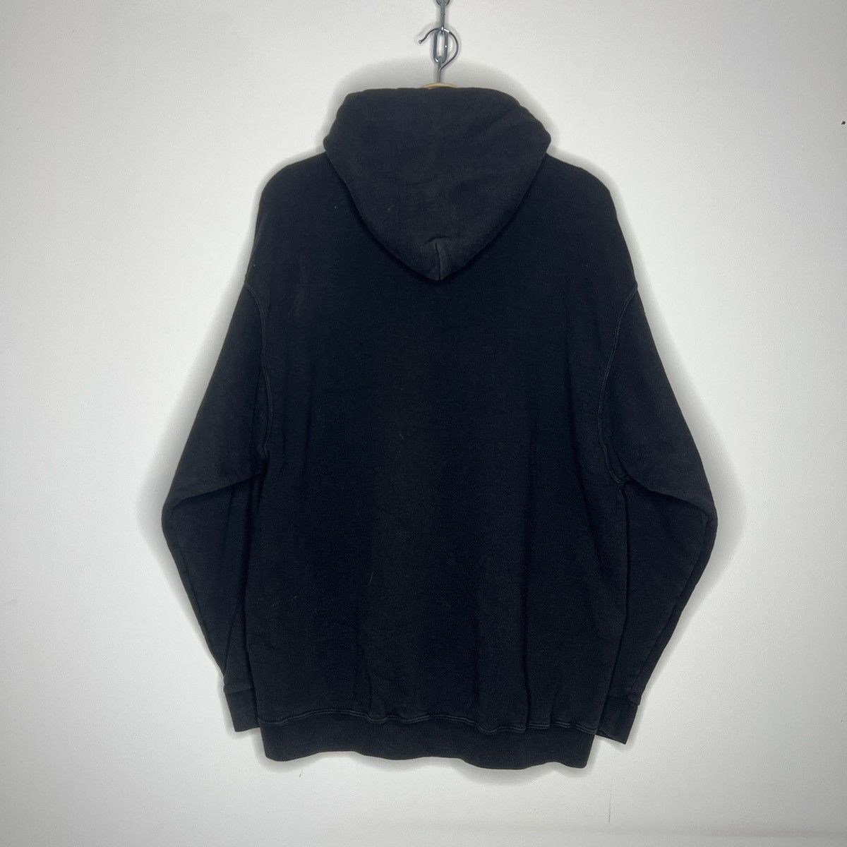 Nike Vintage Nike Hoodie Black Logo Swoosh Boxy 90s Size US L / EU 52-54 / 3 - 7 Thumbnail
