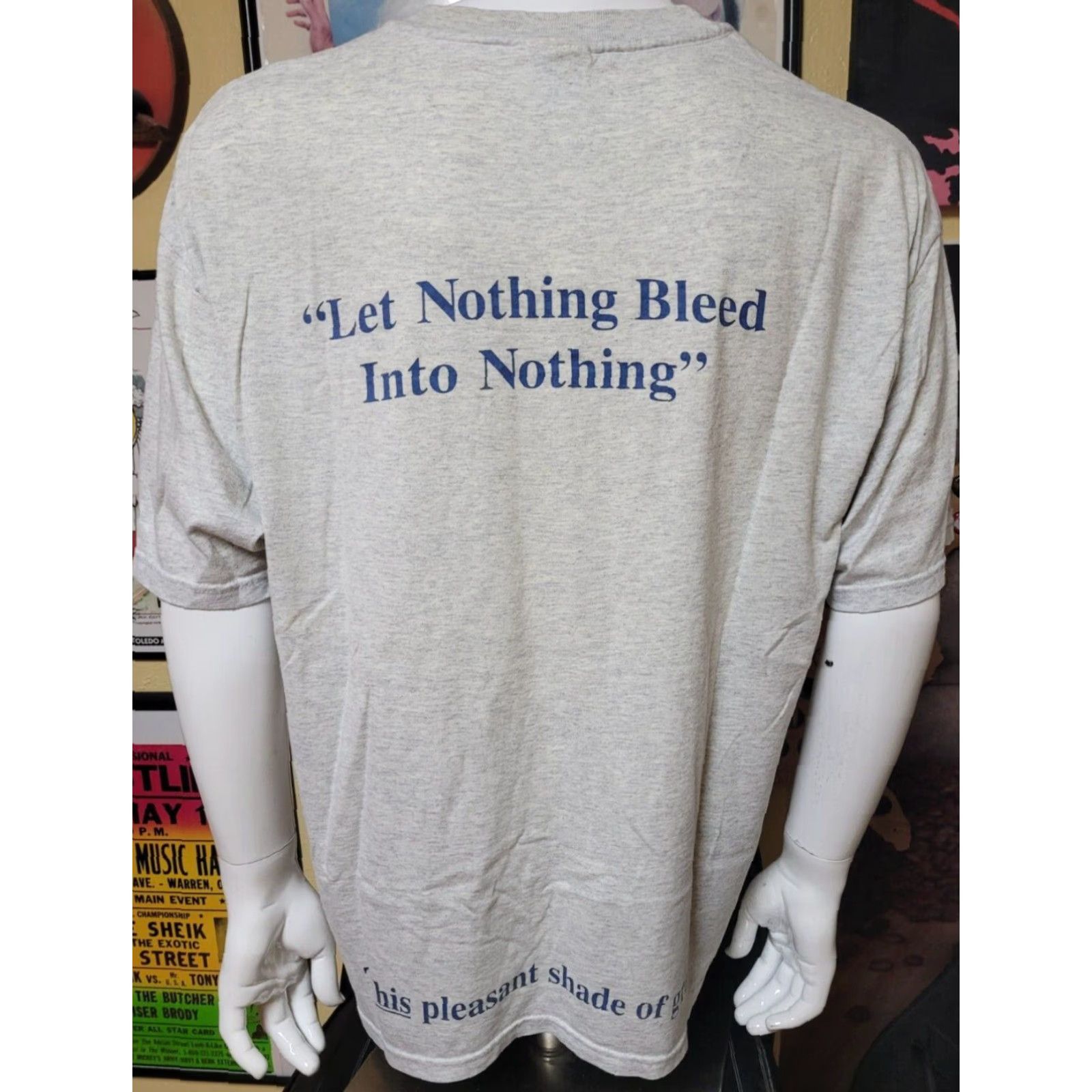 Hanes VTG 1997 Fates Warning A Pleasant Shade of Gray T Shirt XL Hanes Mens Graphic Tee Gray Cotton Blend Short Sleeve Crew Neck Prog Metal Band Music Size US XL / EU 56 / 4 - 3 Thumbnail