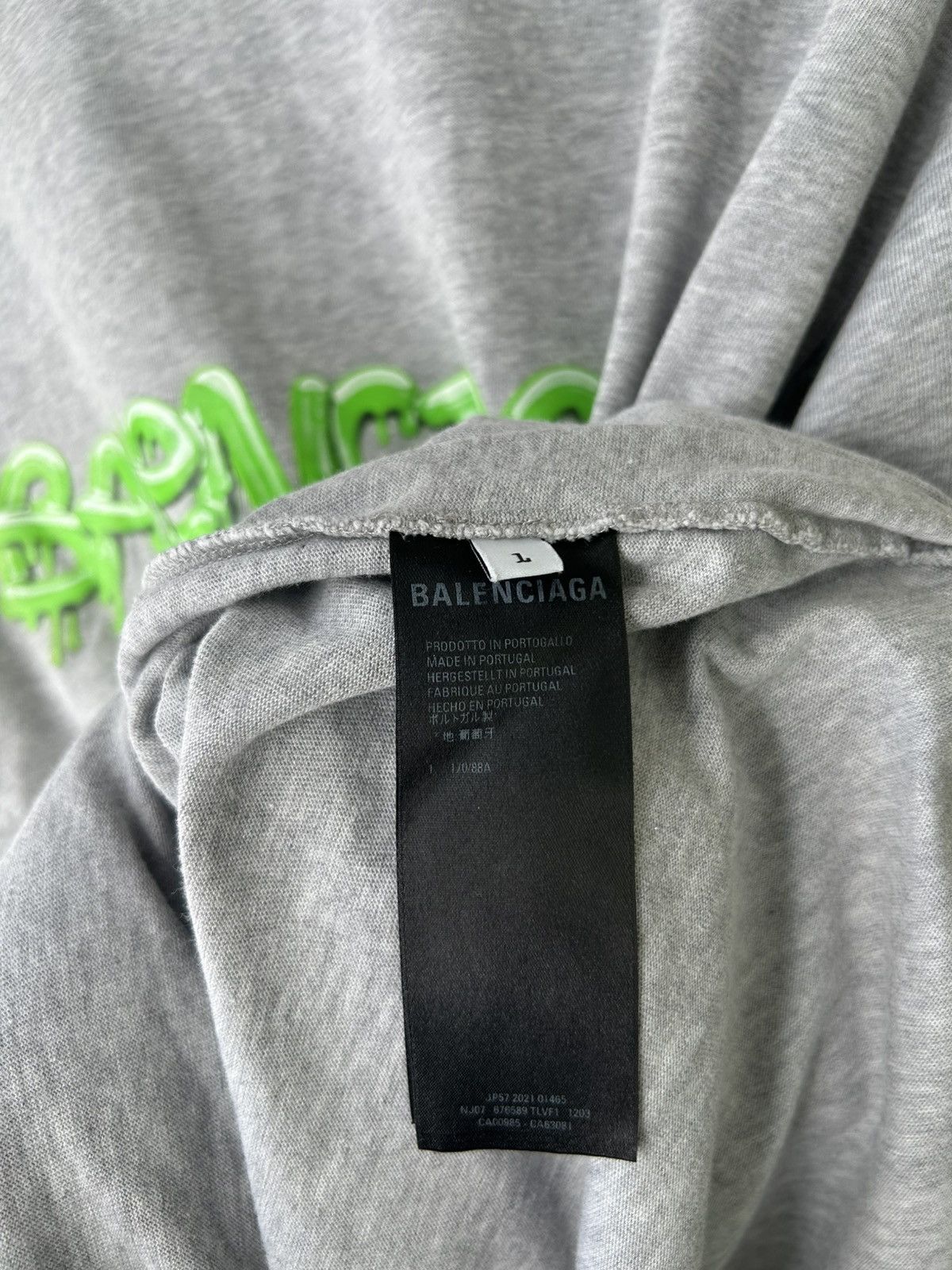 Balenciaga Balenciaga Slime Logo Oversized T Shirt Size US L / EU 52-54 / 3 - 8 Thumbnail