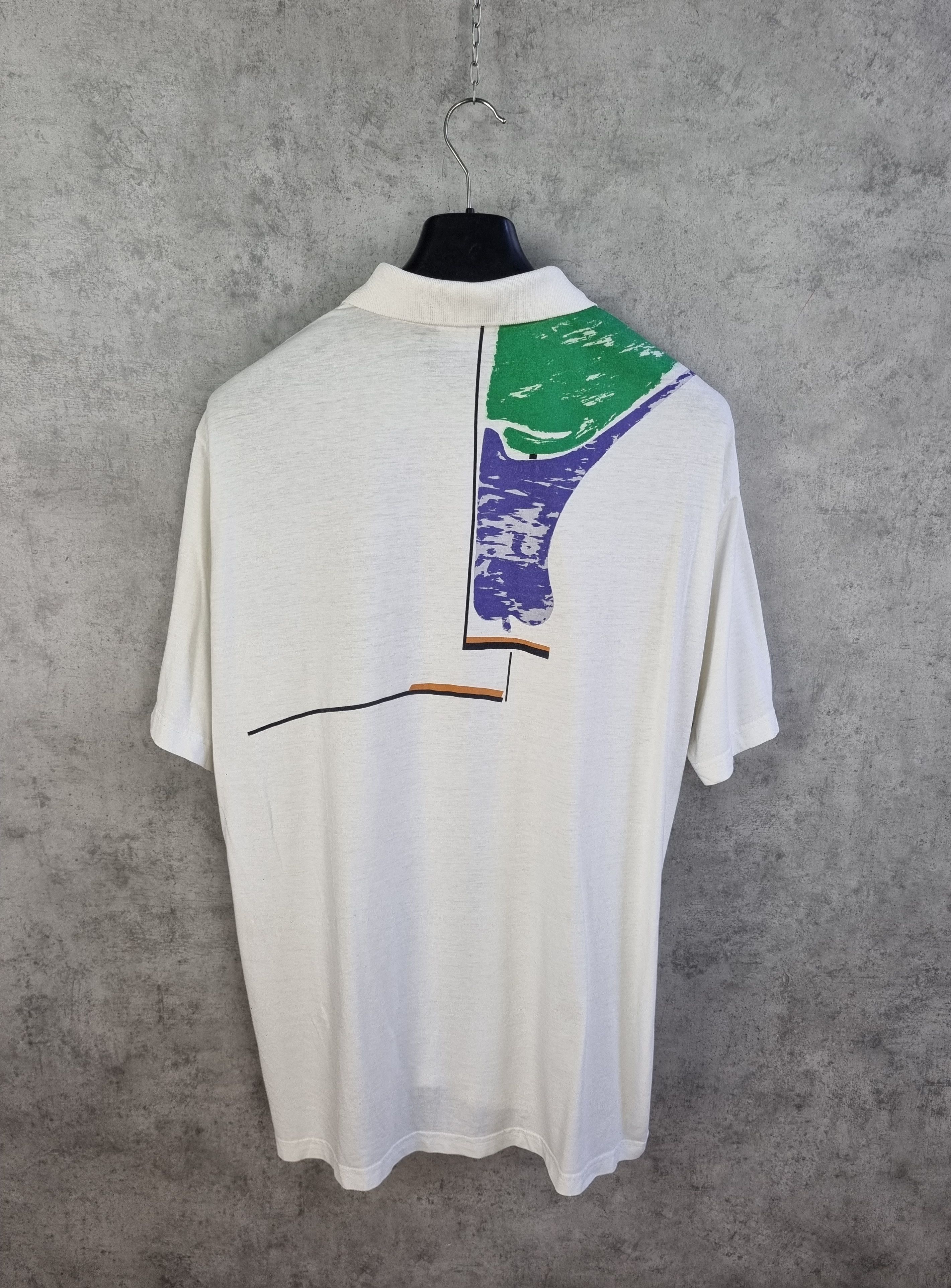 Adidas × Vintage 90s Adidas Rare Abstract Design Vintage Polo Tee shirt Size US L / EU 52-54 / 3 - 9 Thumbnail