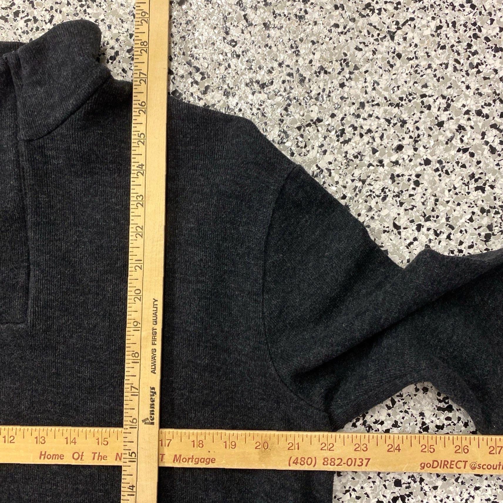 Polo Ralph Lauren Polo Ralph Lauren Sweater Pullover 1/4 Zip Grey Cotton Leather Elbow Patch Sz L Mens Size US L / EU 52-54 / 3 - 3 Thumbnail