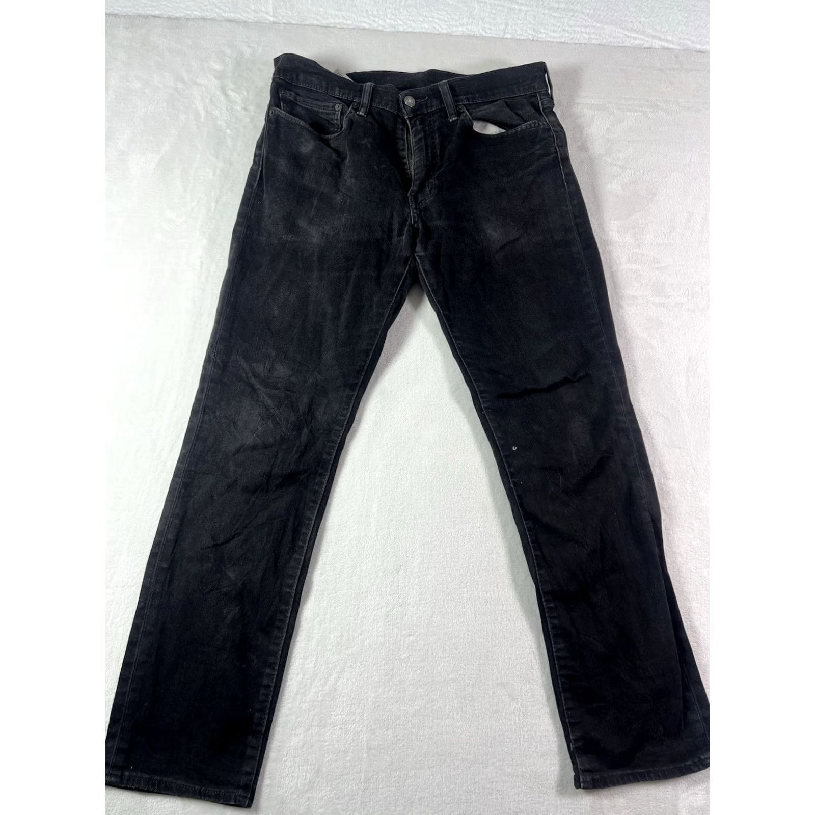 Levi's Levi's Mens Jeans 34x30 Black Straight Regular Fit Distressed Outdoor Workwear 5-Pocket Denim Cotton USA 90s Cowboy Levis 500 Series Size US 34 / EU 50 - 2 Thumbnail